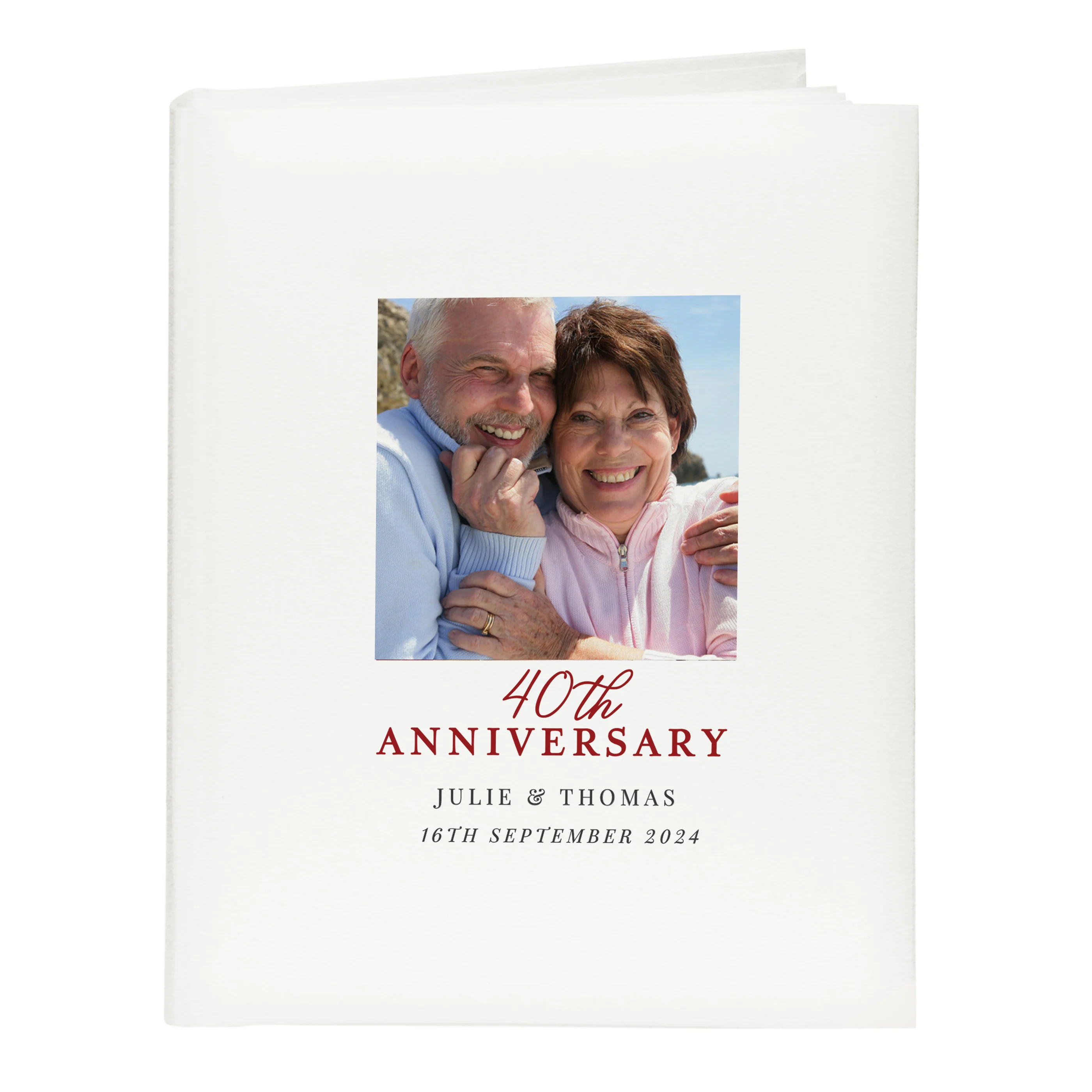 Personalised Photo Upload 40th Anniversary Traditional Photo Album - Image 5
