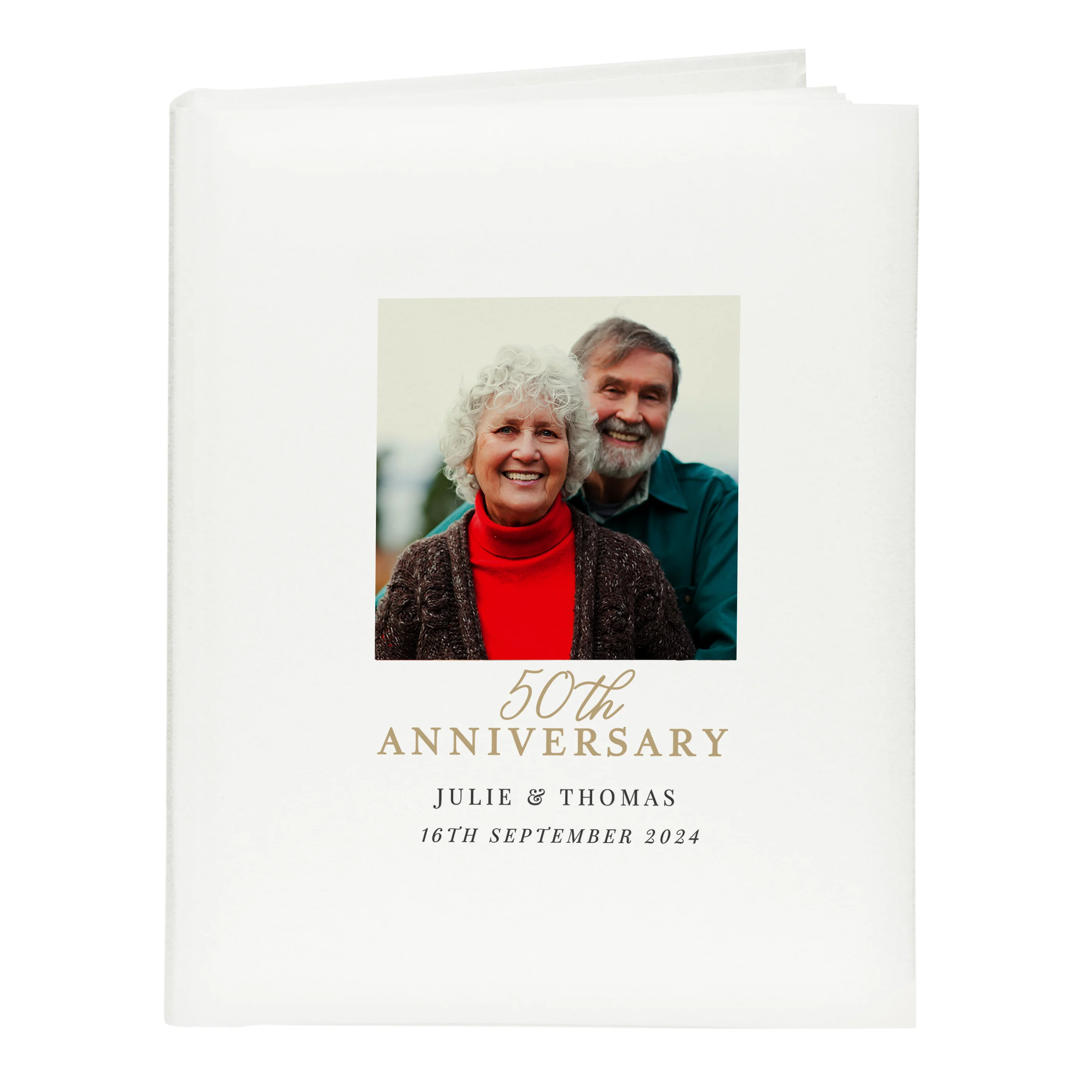 Personalised Photo Upload 50th Anniversary Traditional Photo Album - Image 5