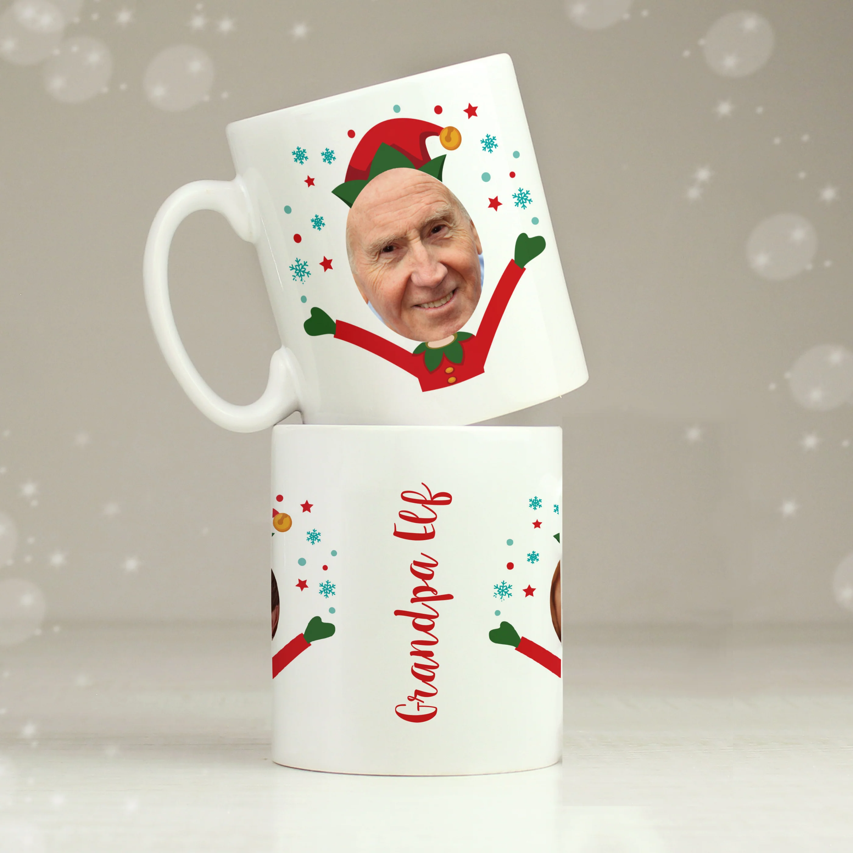 Personalised Photo Upload Christmas Elf Mug - Image 7