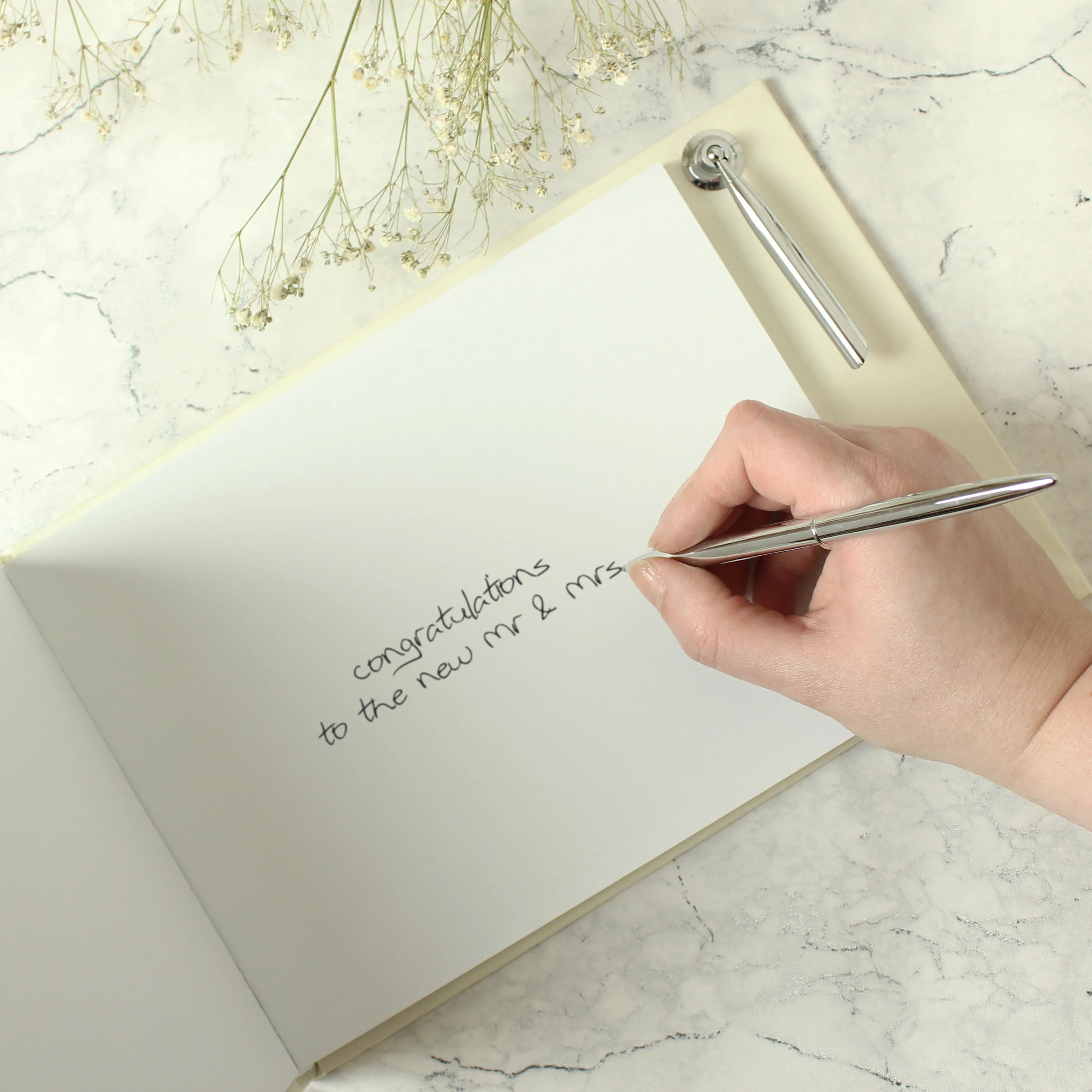 Personalised Photo Upload Hardback Guest Book & Pen - Image 4