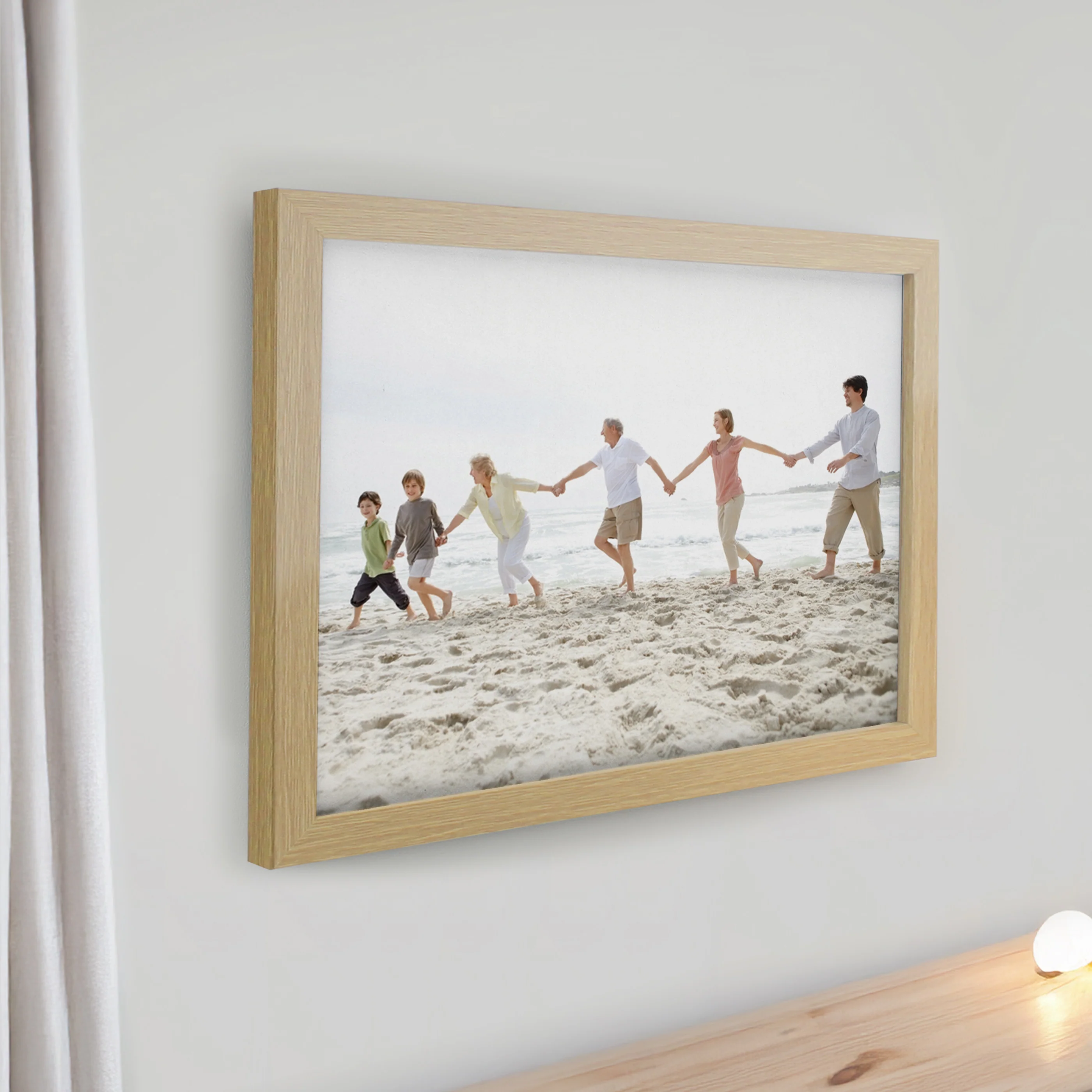 Personalised Photo Upload Oak Poster Frame - Image 2