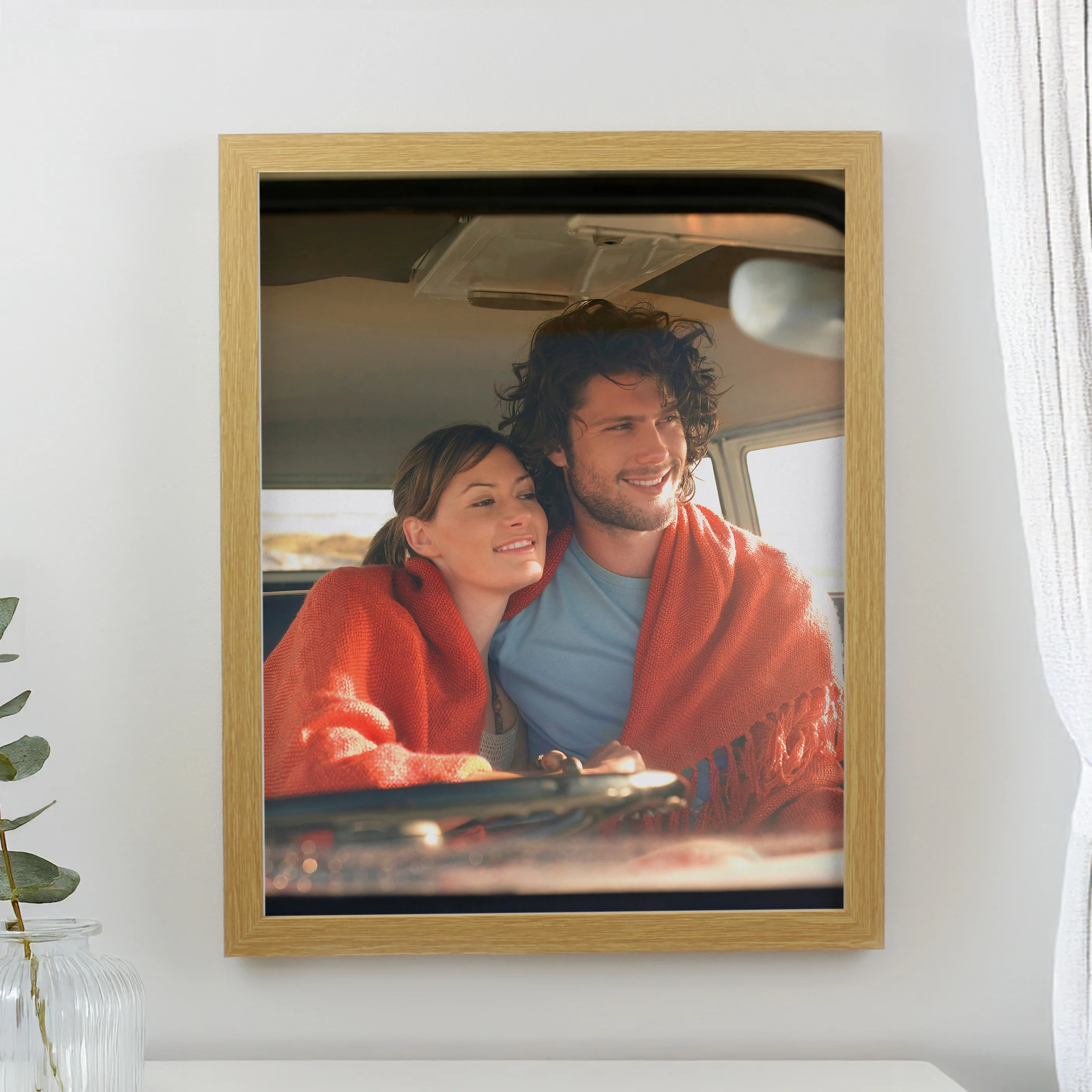 Personalised Photo Upload Oak Poster Frame - Image 3