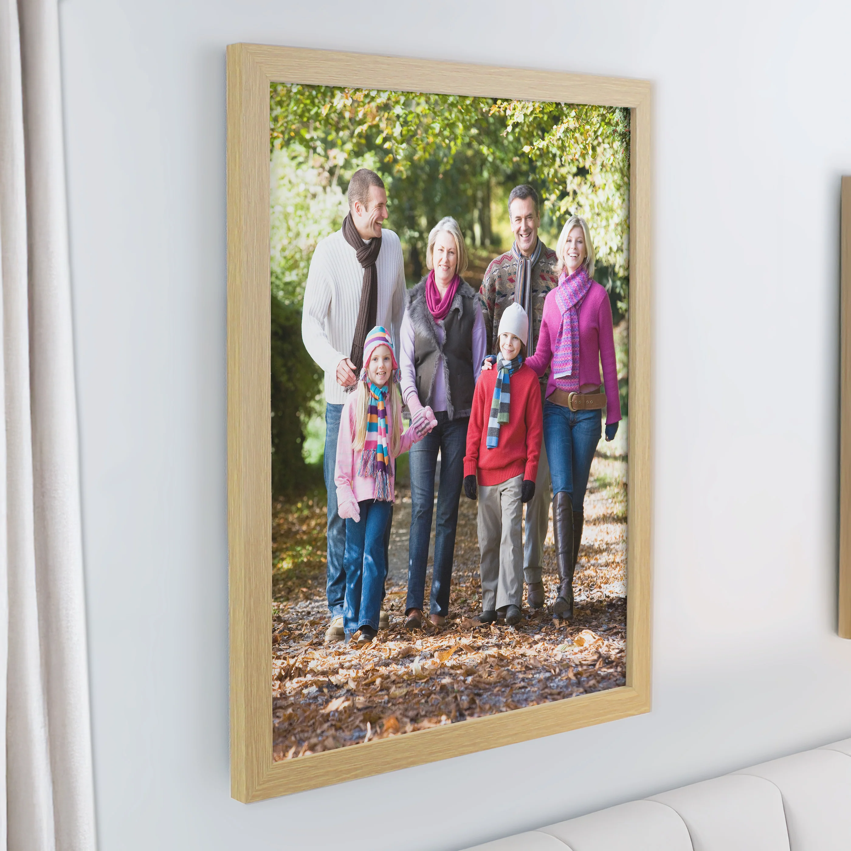 Personalised Photo Upload Oak Poster Frame - Image 4