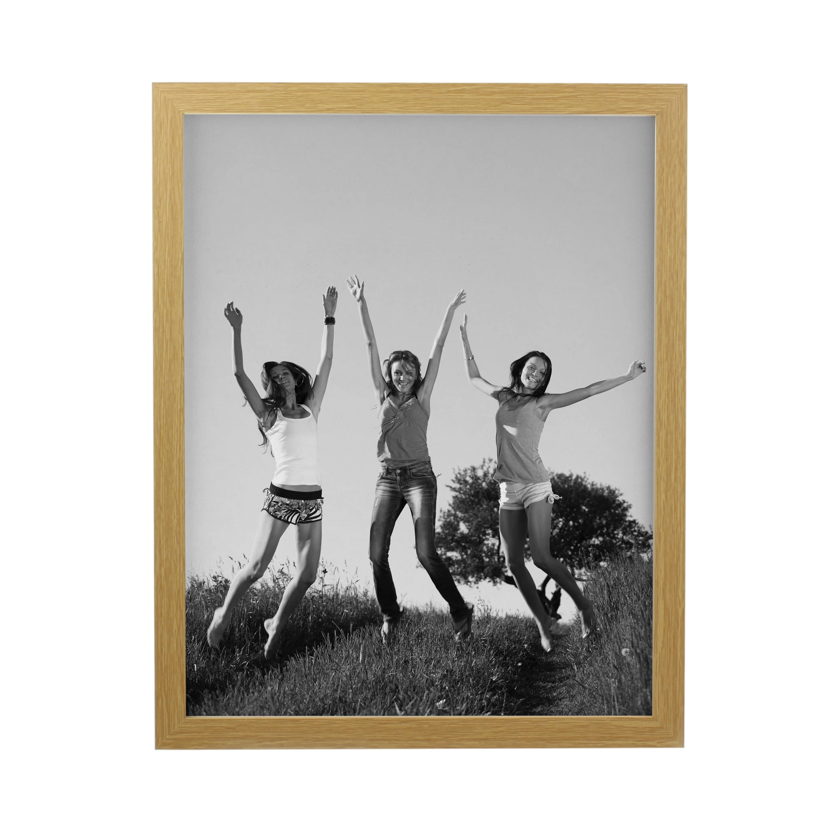Personalised Photo Upload Oak Poster Frame - Image 5