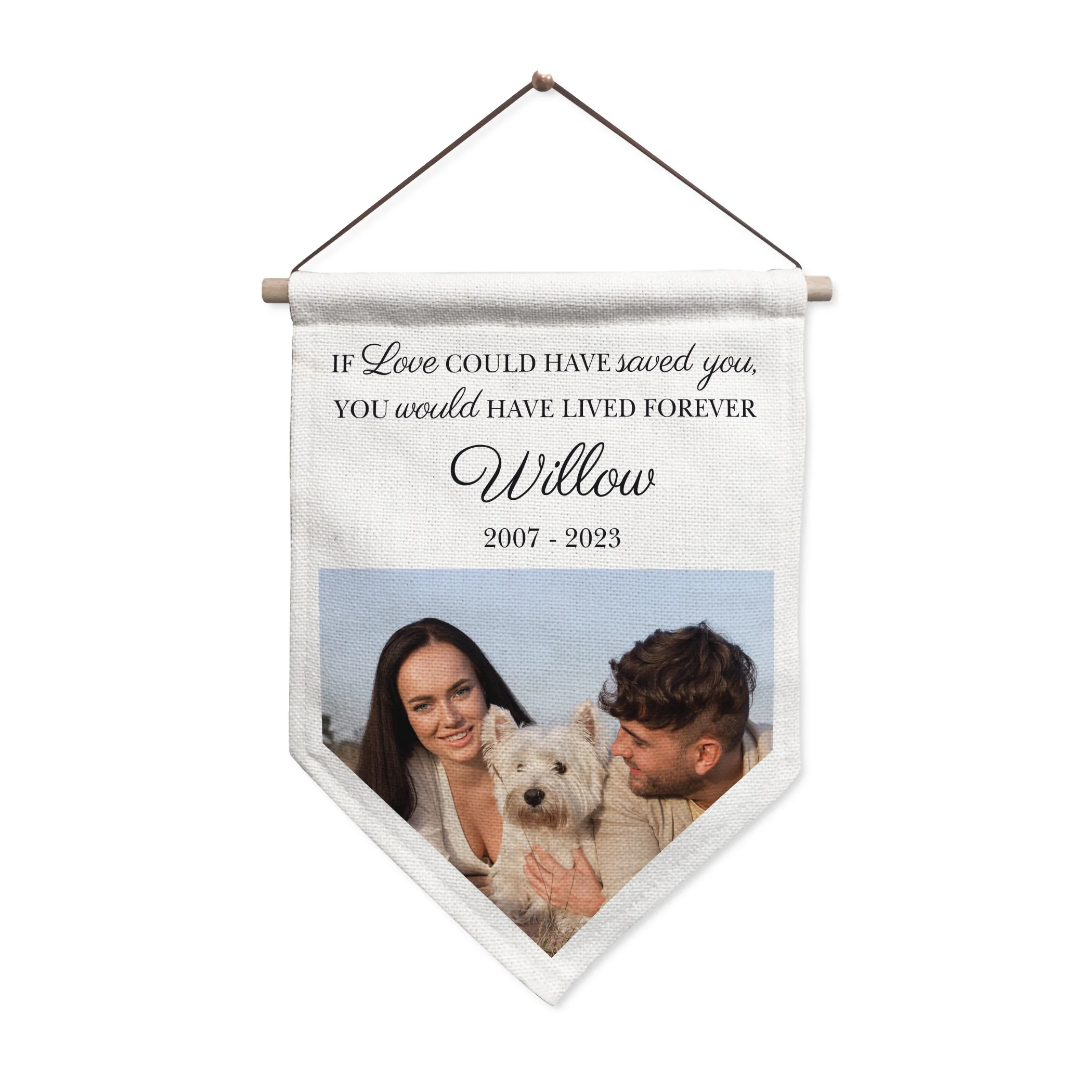 Personalised Photo Upload Pet Memorial Hanging Banner - Image 5