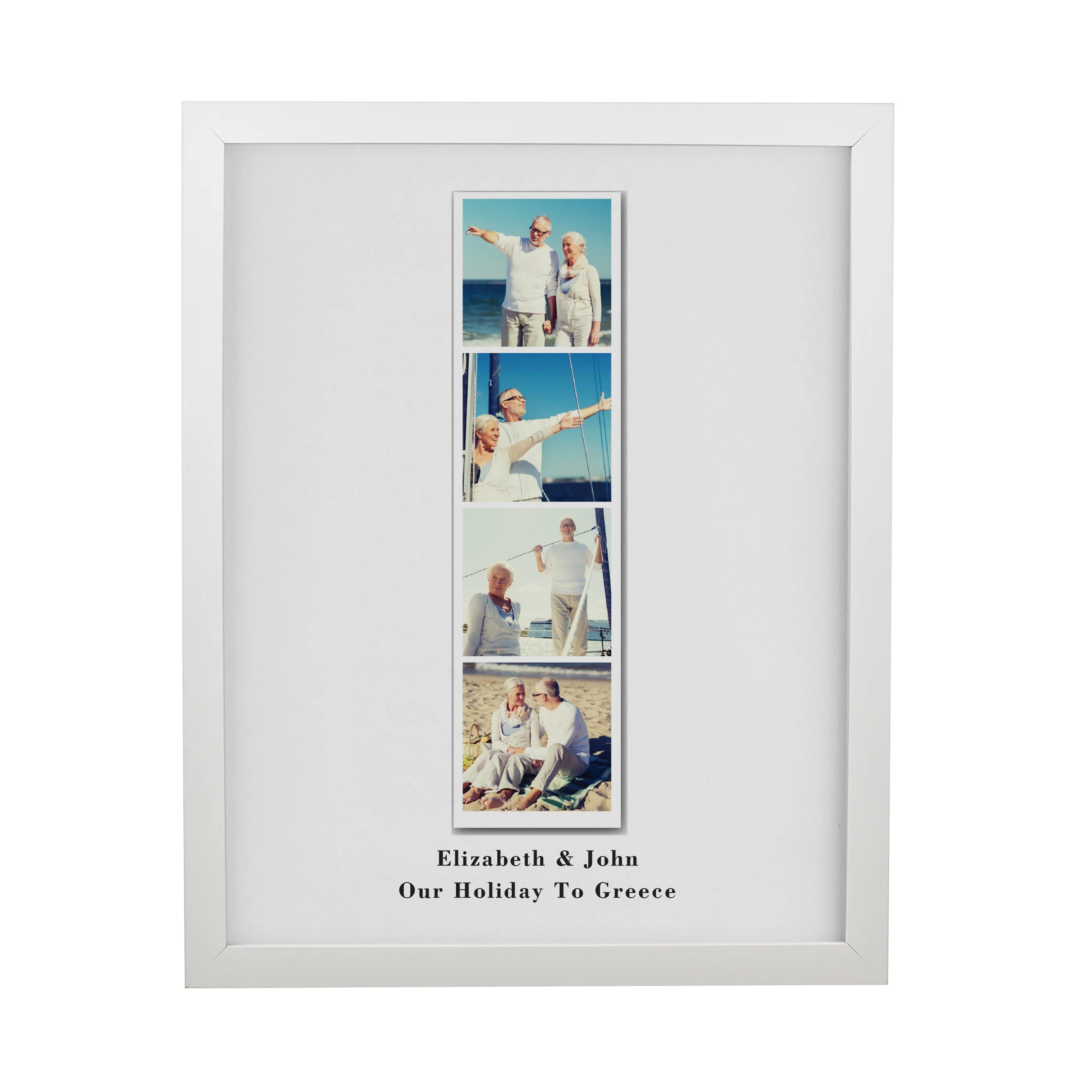 Personalised Photo Upload Strip White Poster Frame - Image 3
