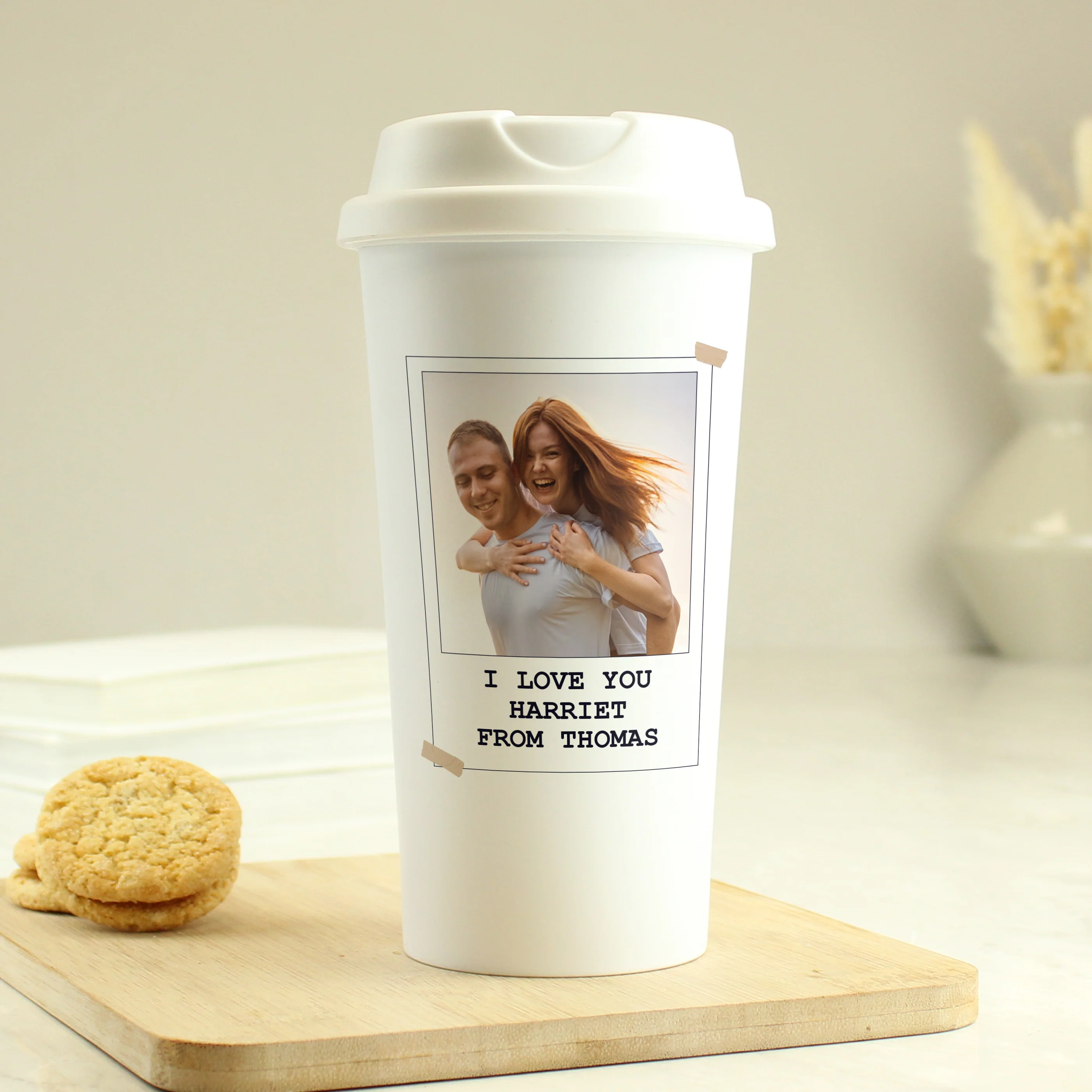 Personalised Photo Upload Travel Mug - Image 3