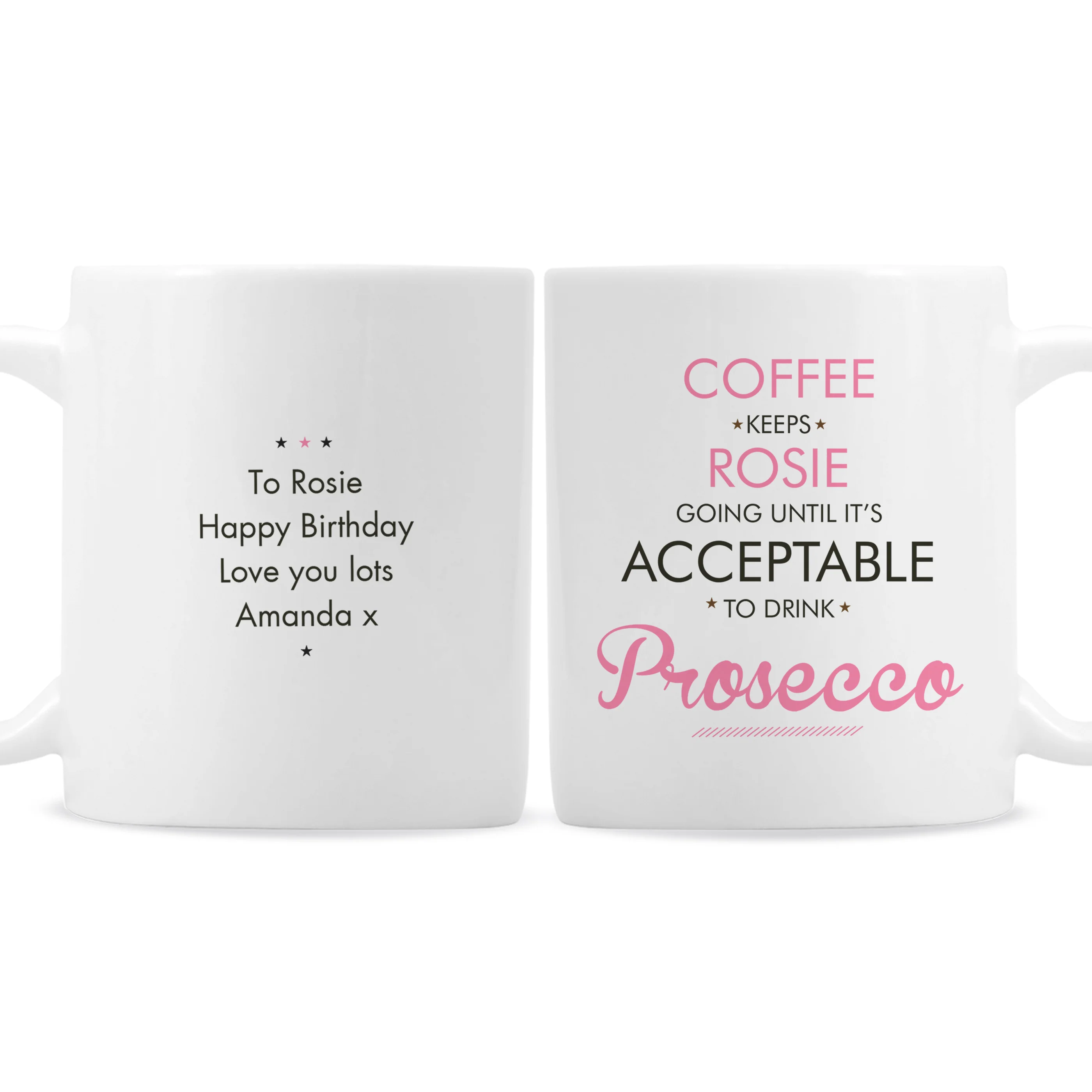 Personalised Pink Acceptable to Drink Mug - Image 2