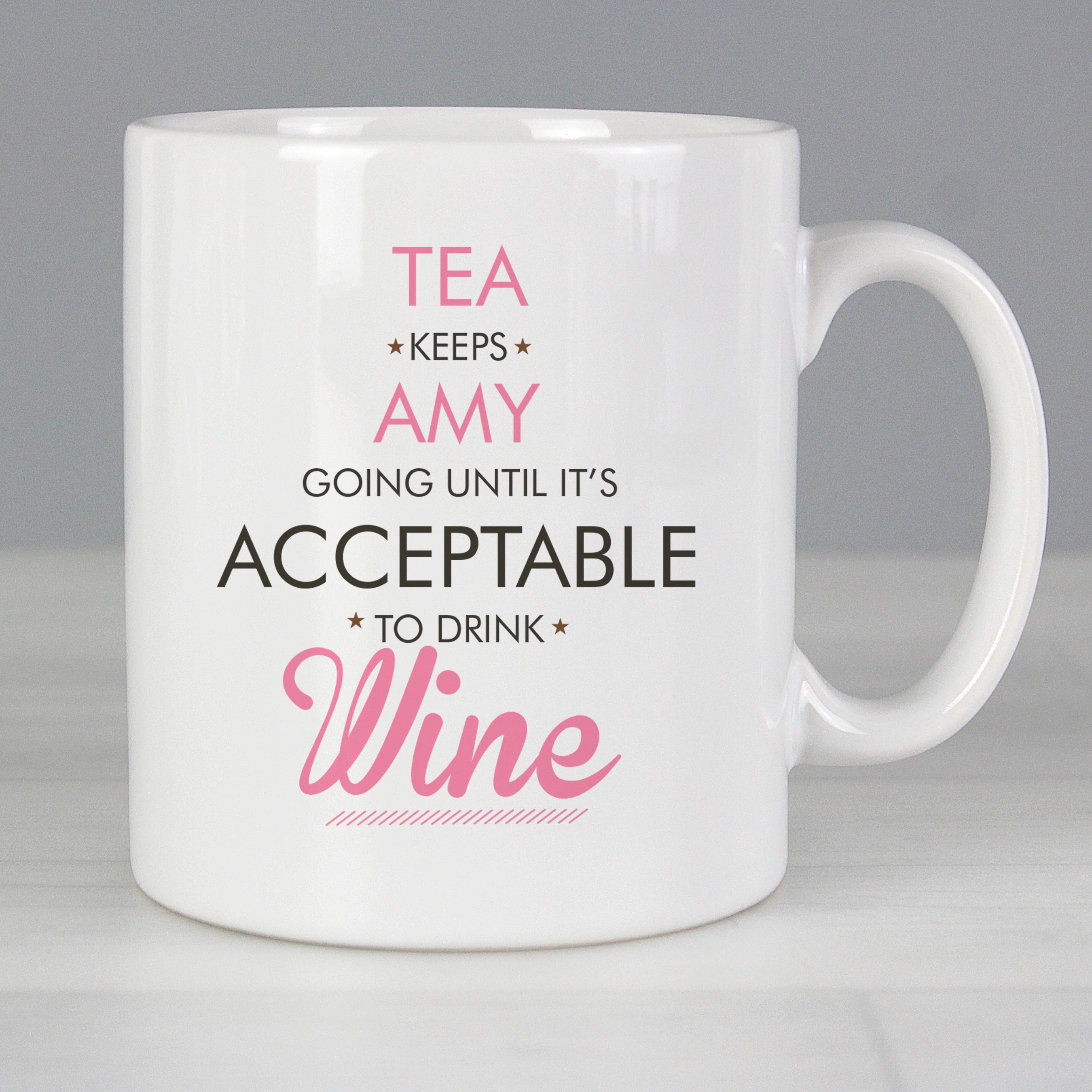 Personalised Pink Acceptable to Drink Mug - Image 4