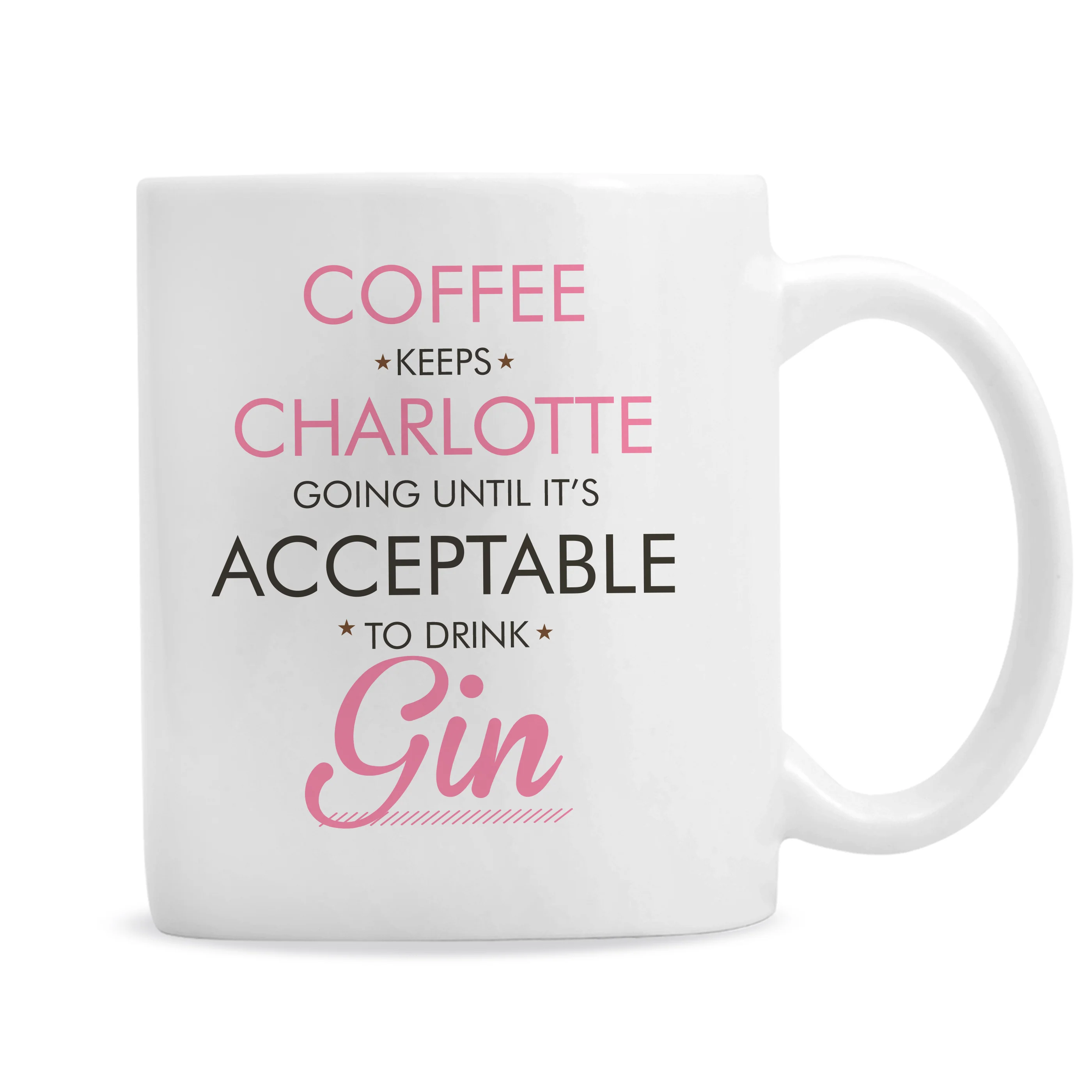 Personalised Pink Acceptable to Drink Mug - Image 5
