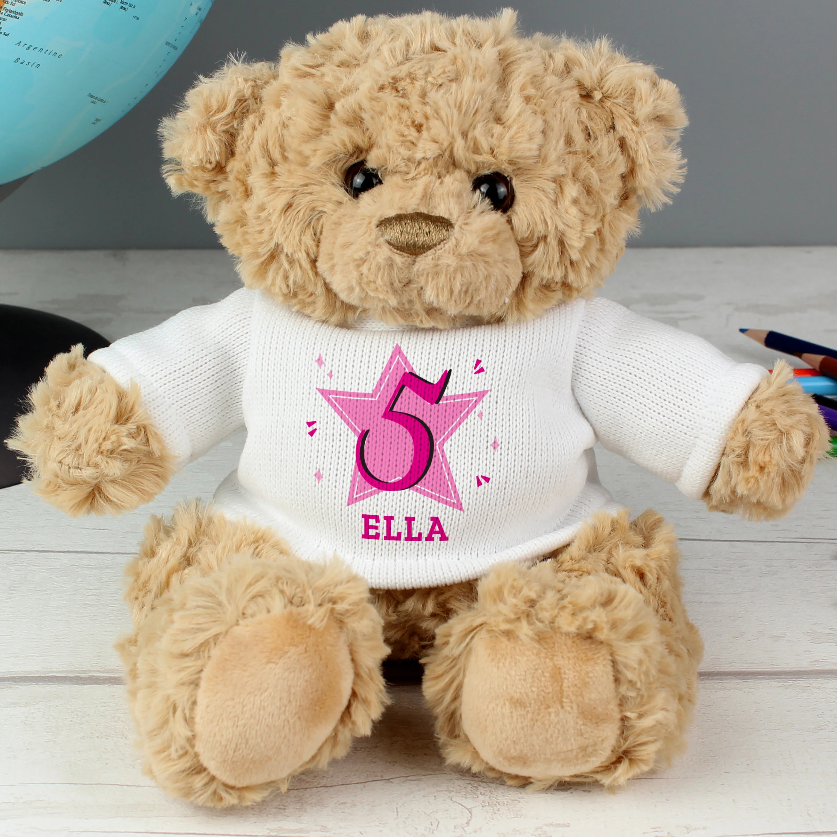 Personalised Pink Birthday Teddy Bear - Image 4