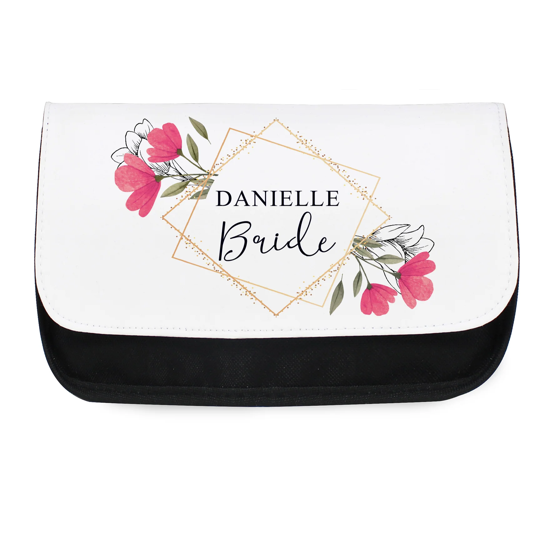 Personalised Pink Floral Make Up Bag - Image 5