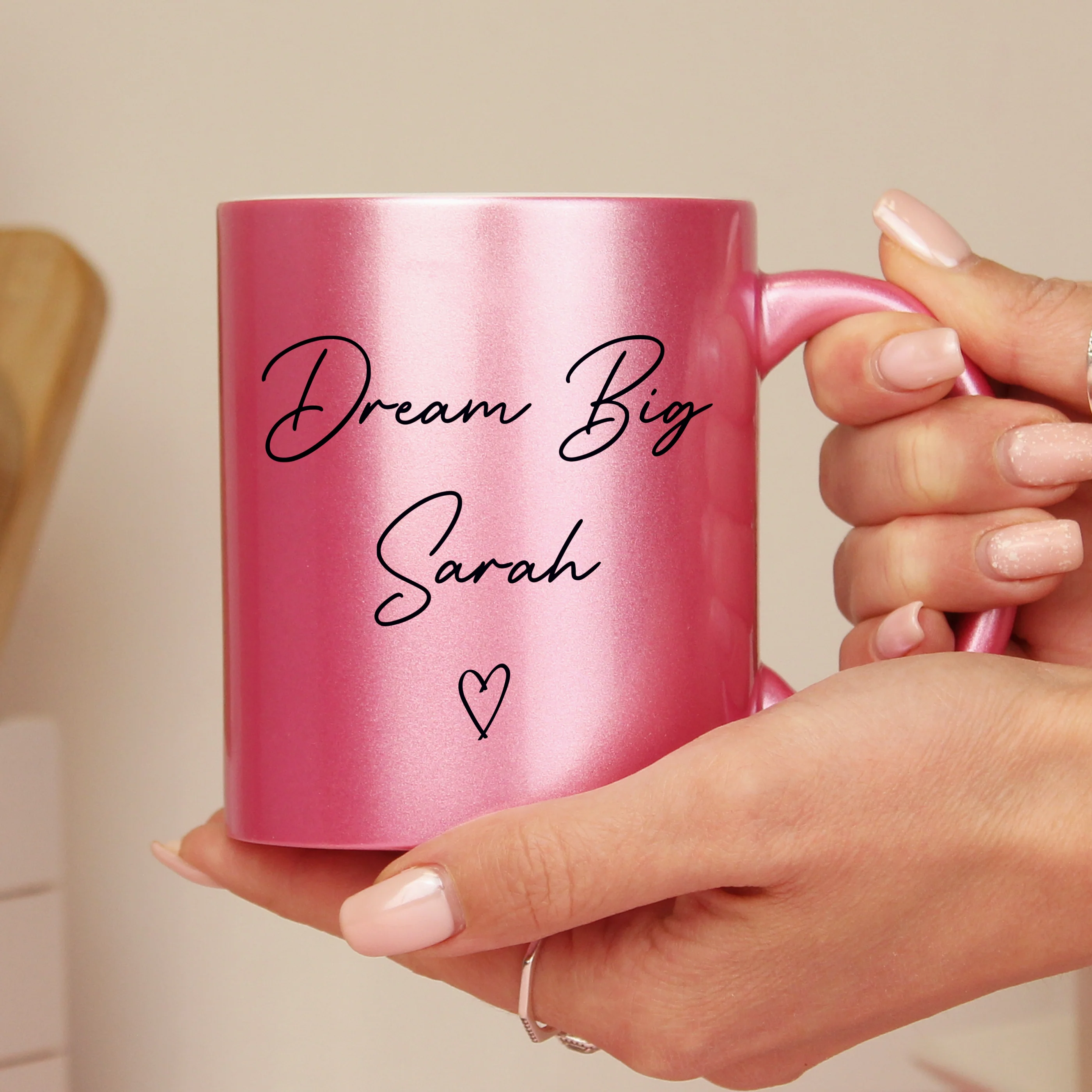 Personalised Pink Glitter Mug - Image 3