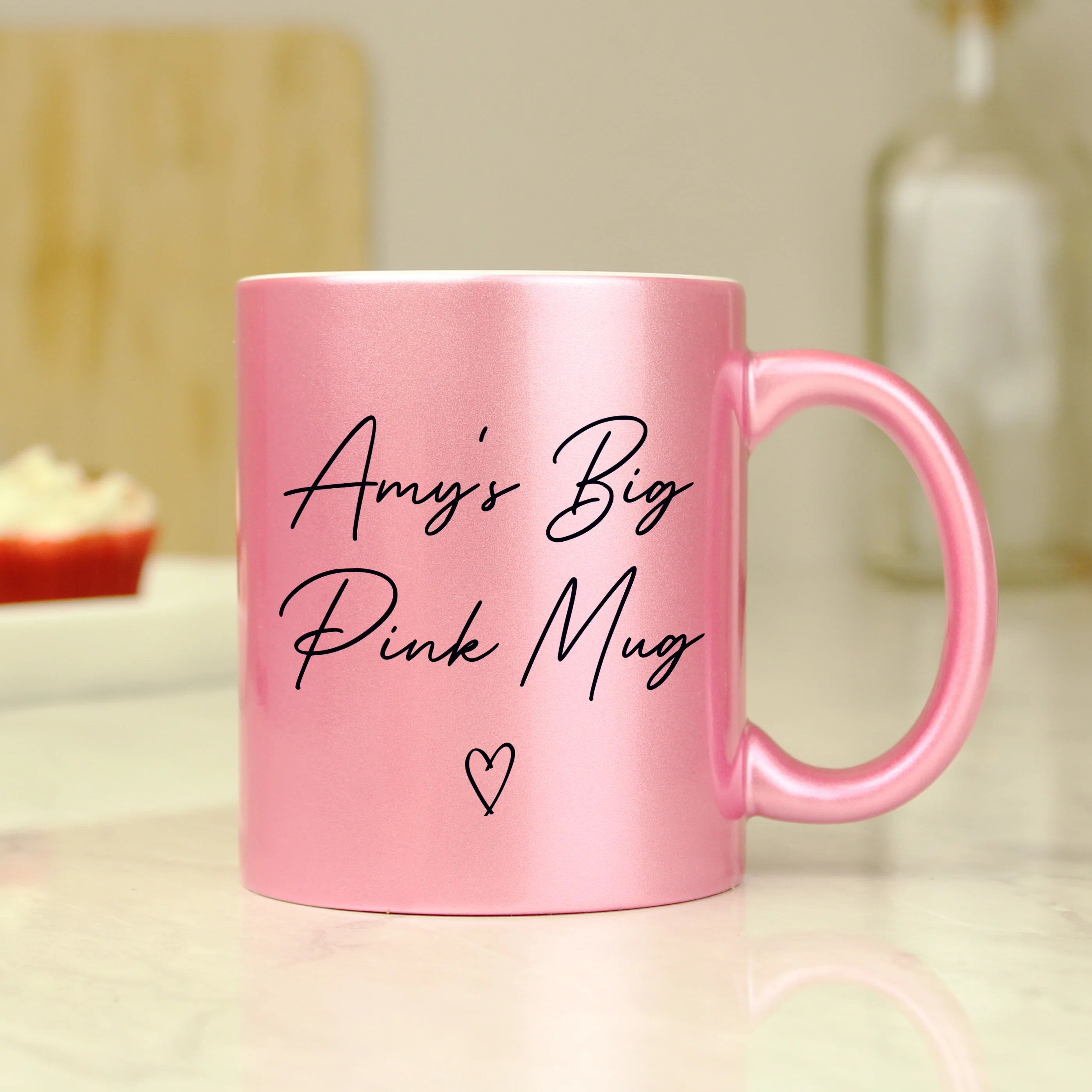 Personalised Pink Glitter Mug - Image 4