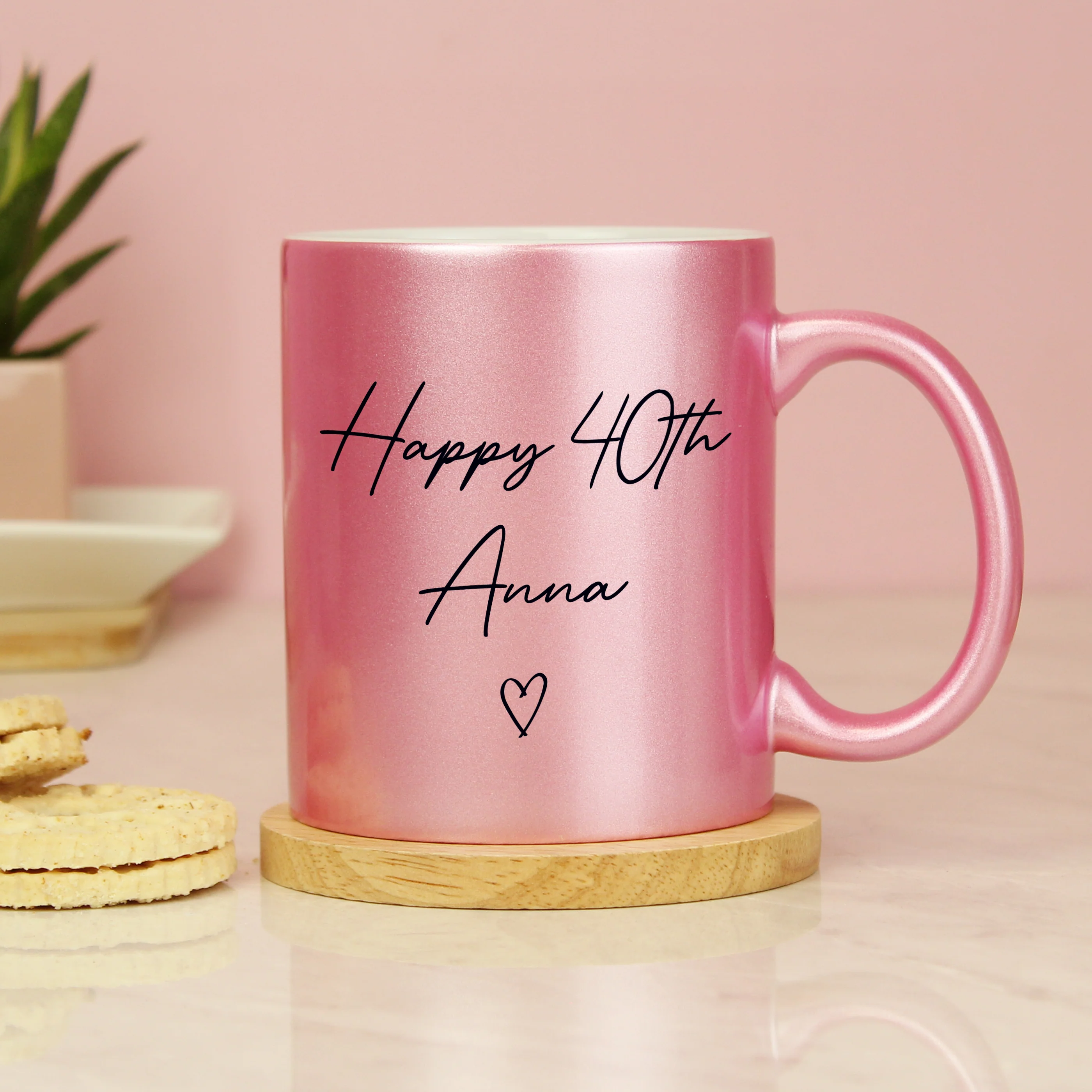 Personalised Pink Glitter Mug - Image 7