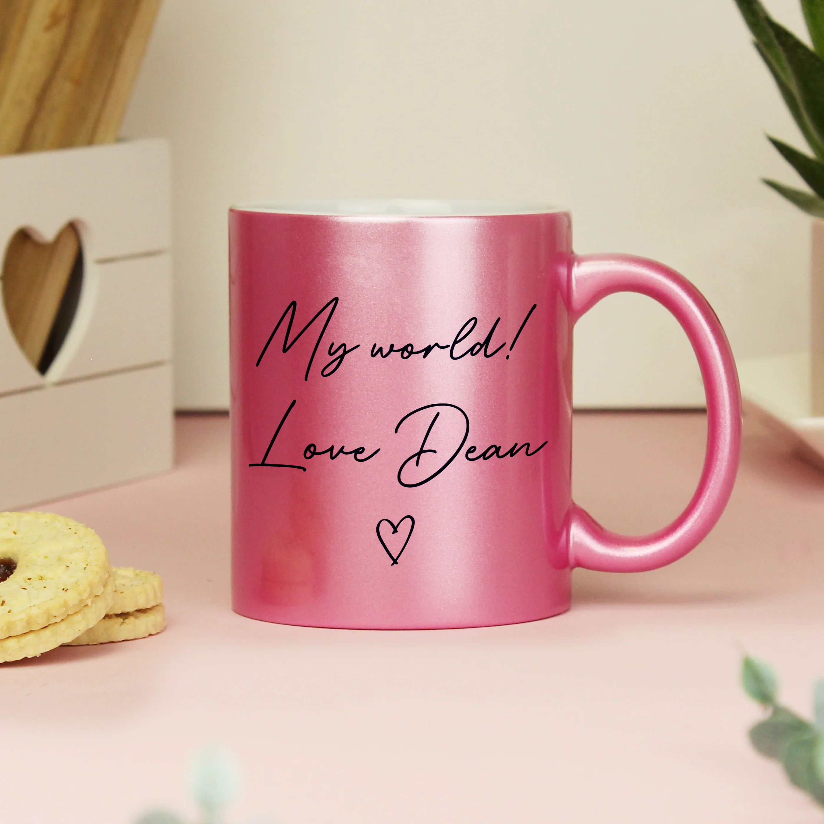 Personalised Pink Glitter Mug - Image 8