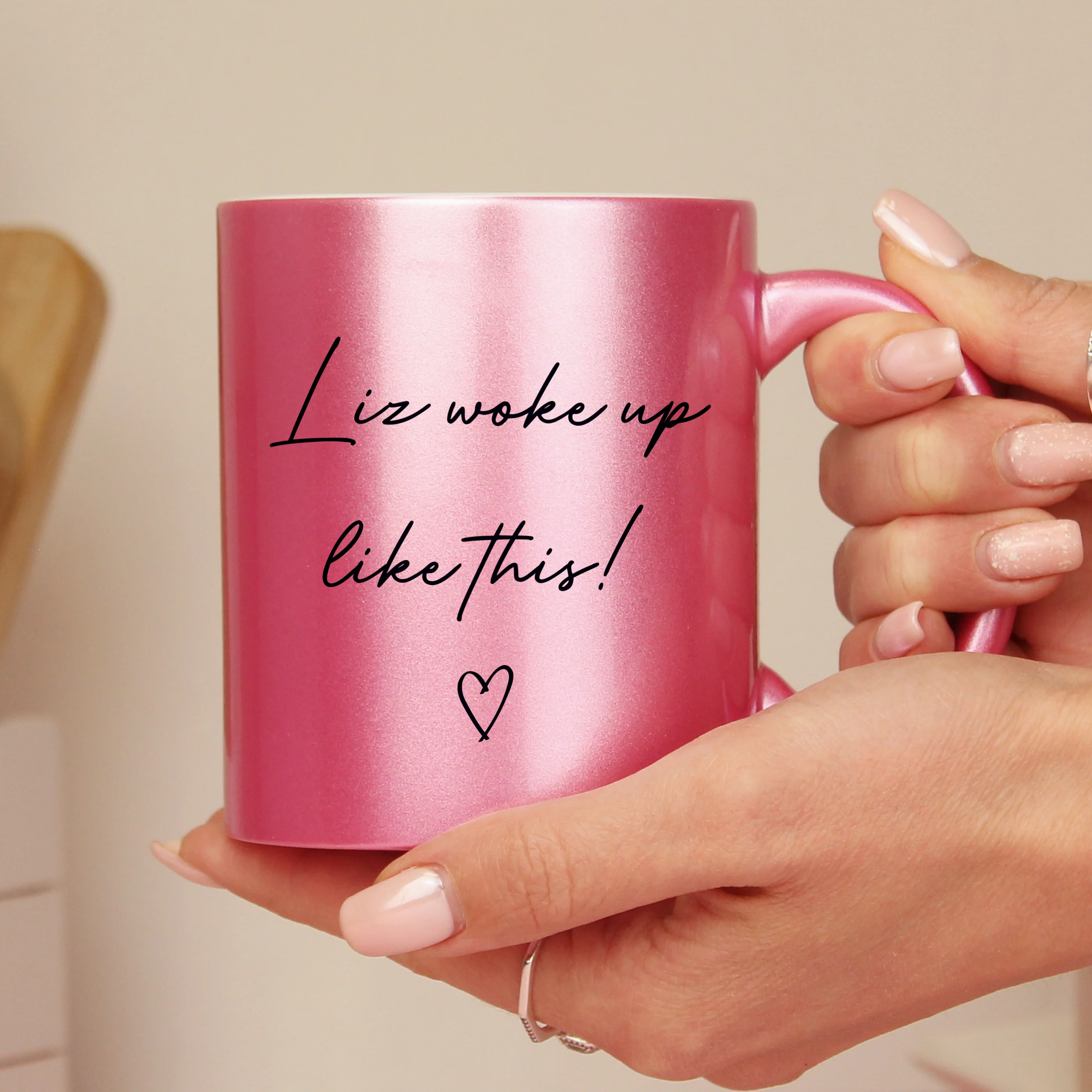 Personalised Pink Glitter Mug - Image 9