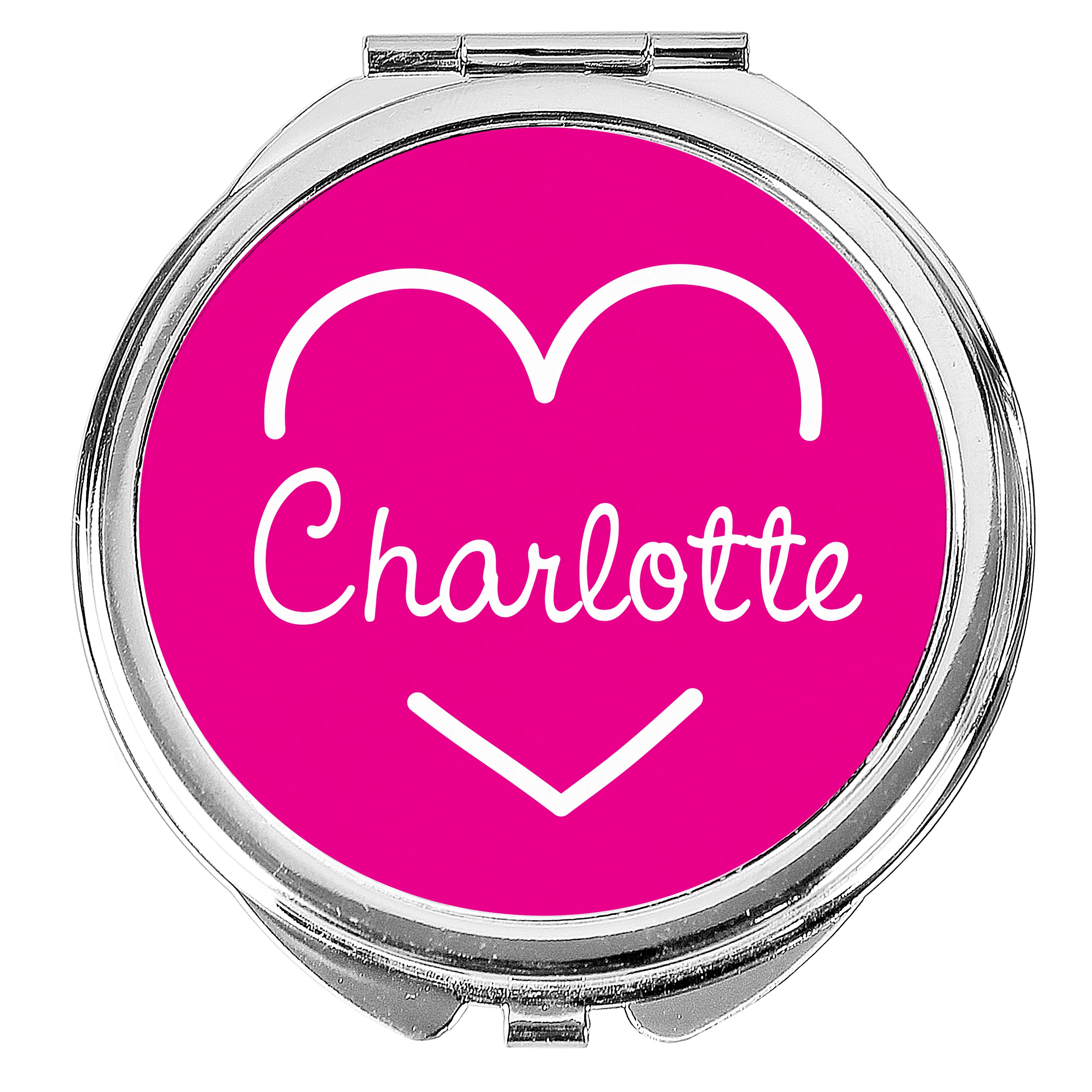 Personalised Pink Name Compact Mirror - Image 2