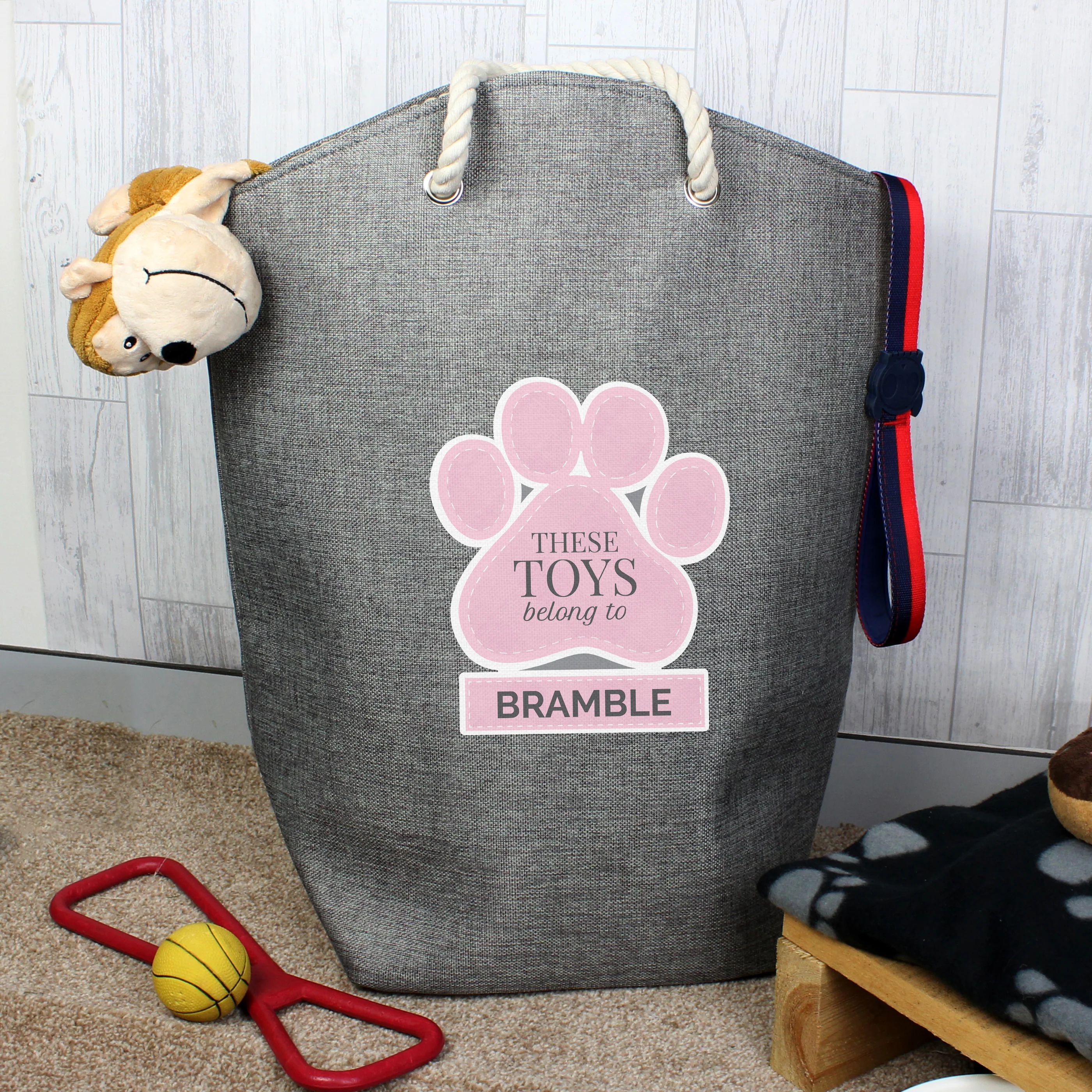 Personalised Pink Pets Storage Bag - Image 3