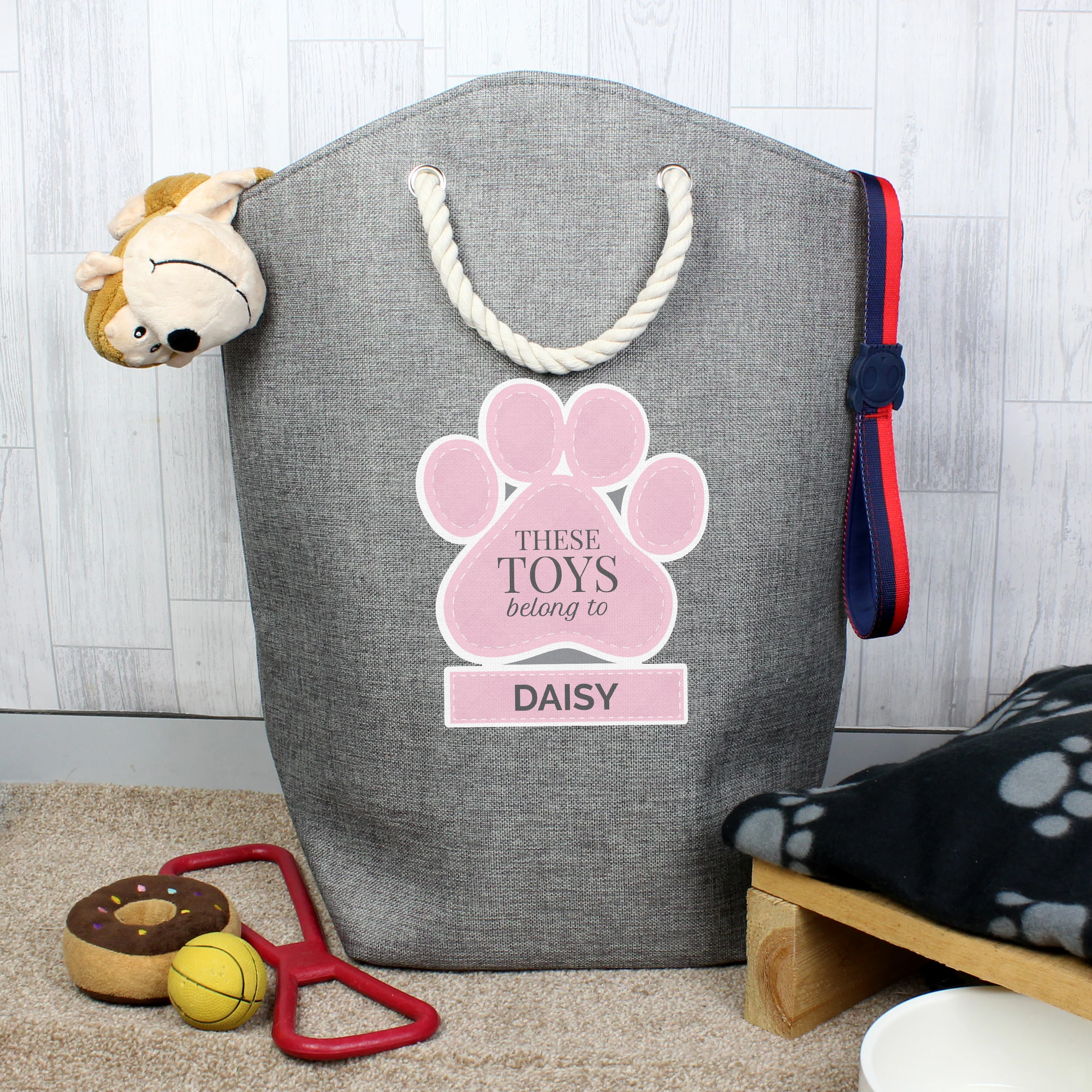 Personalised Pink Pets Storage Bag - Image 4