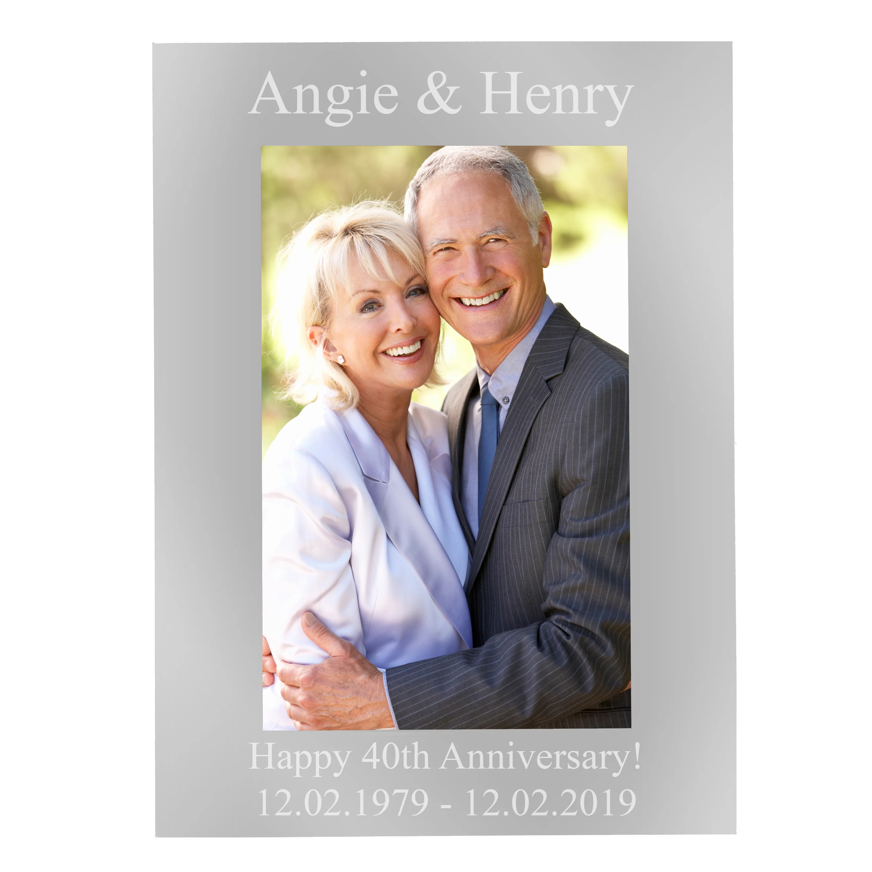 Personalised Potrait Silver 4x6 Photo Frame - Image 2