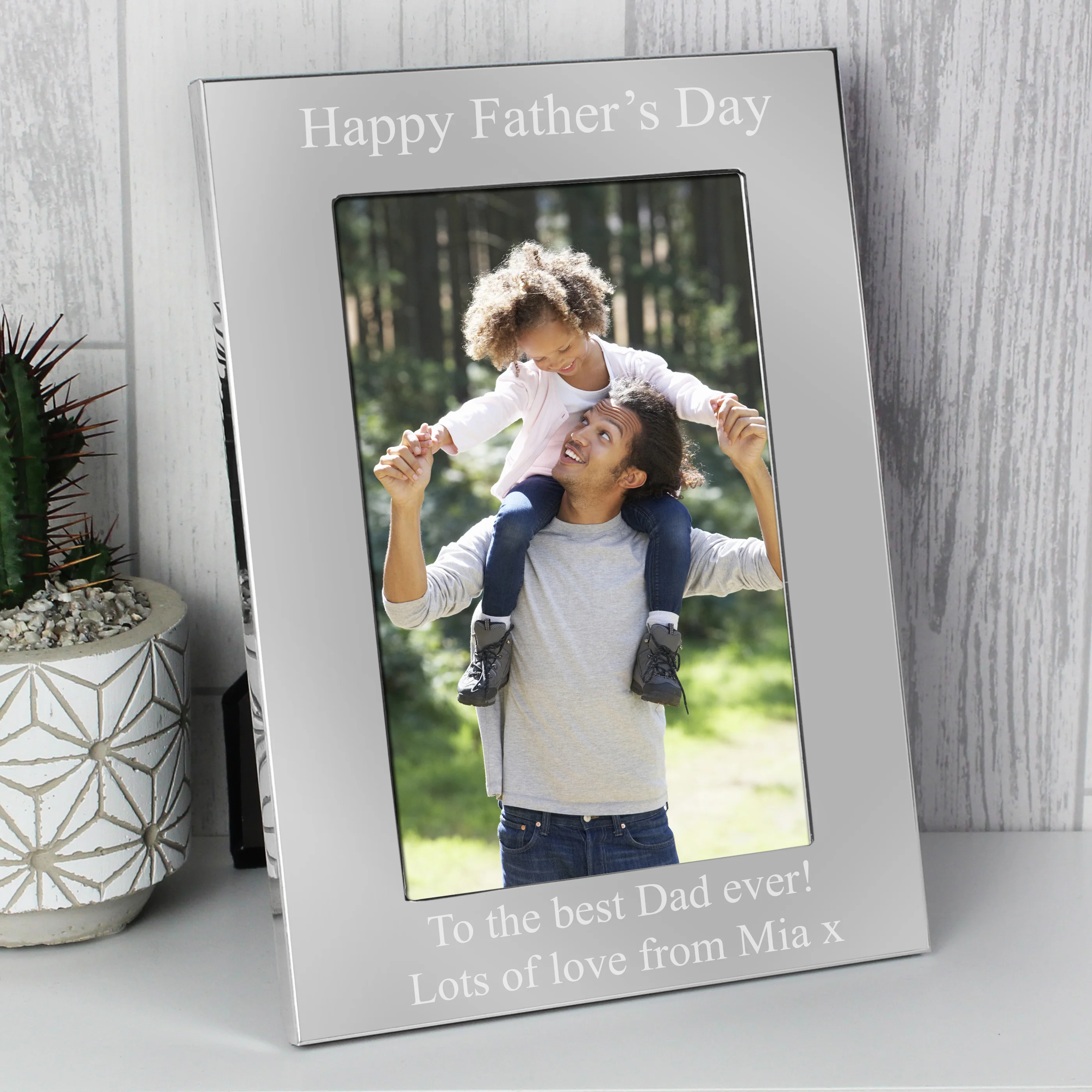 Personalised Potrait Silver 4x6 Photo Frame - Image 4