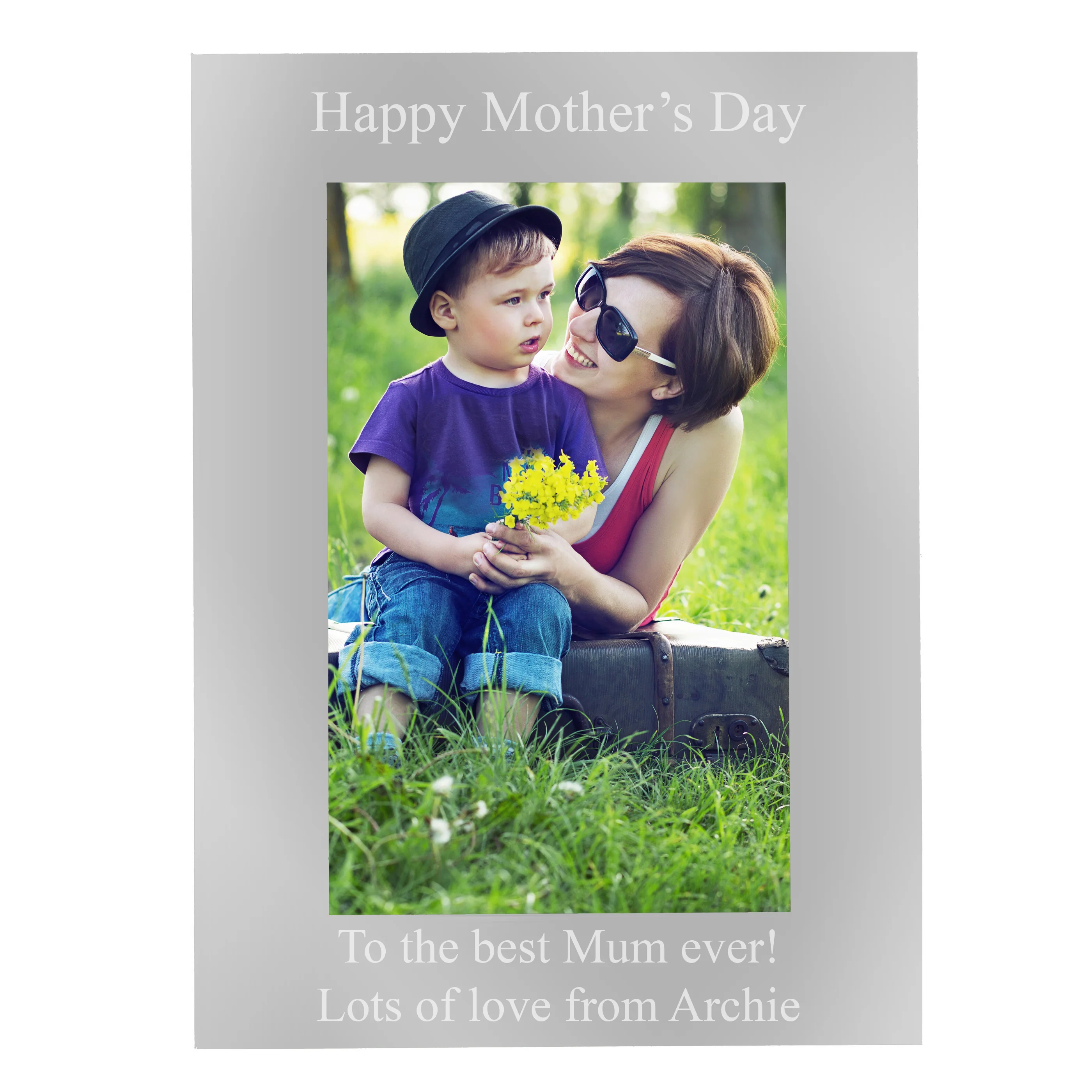 Personalised Potrait Silver 4x6 Photo Frame - Image 5
