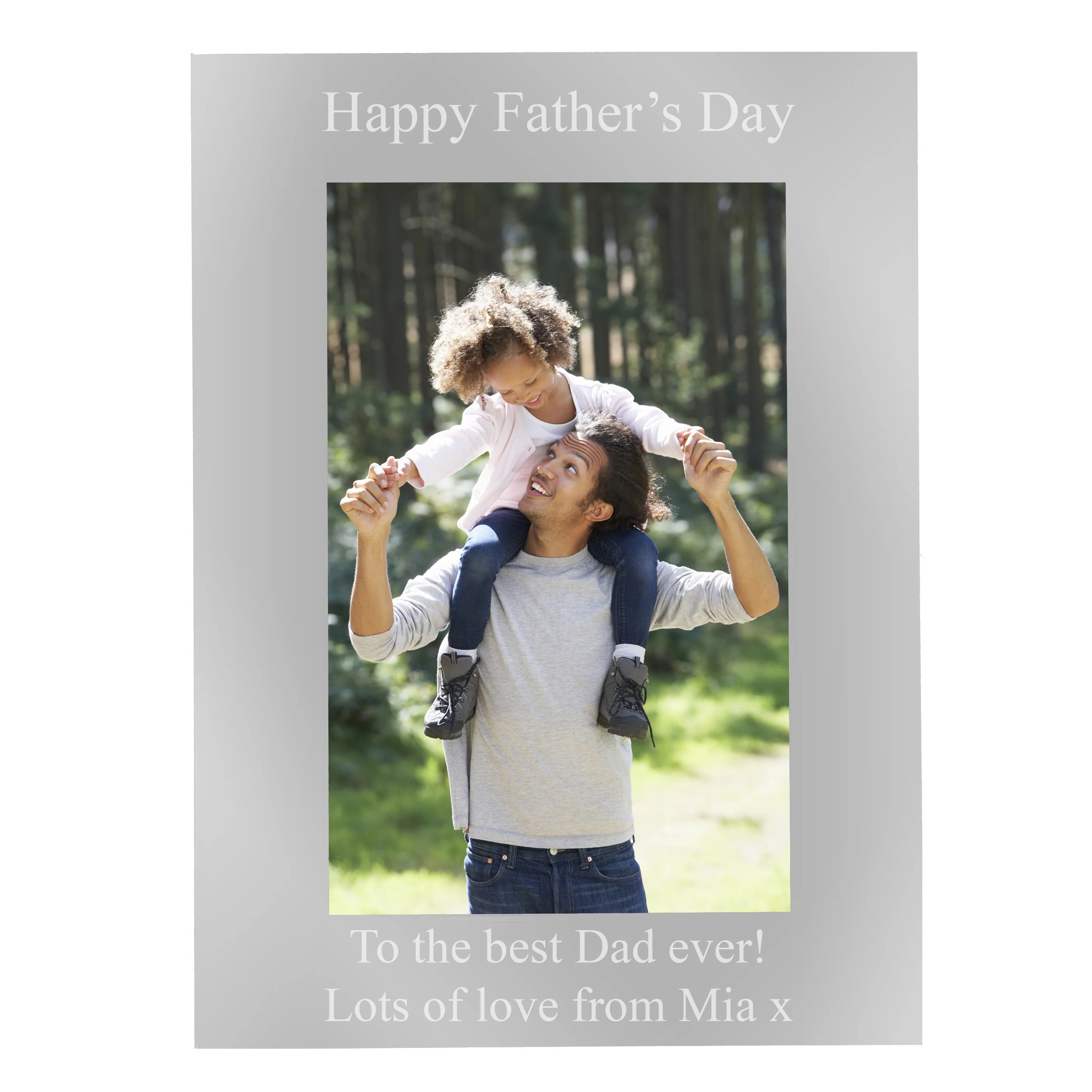 Personalised Potrait Silver 4x6 Photo Frame - Image 6