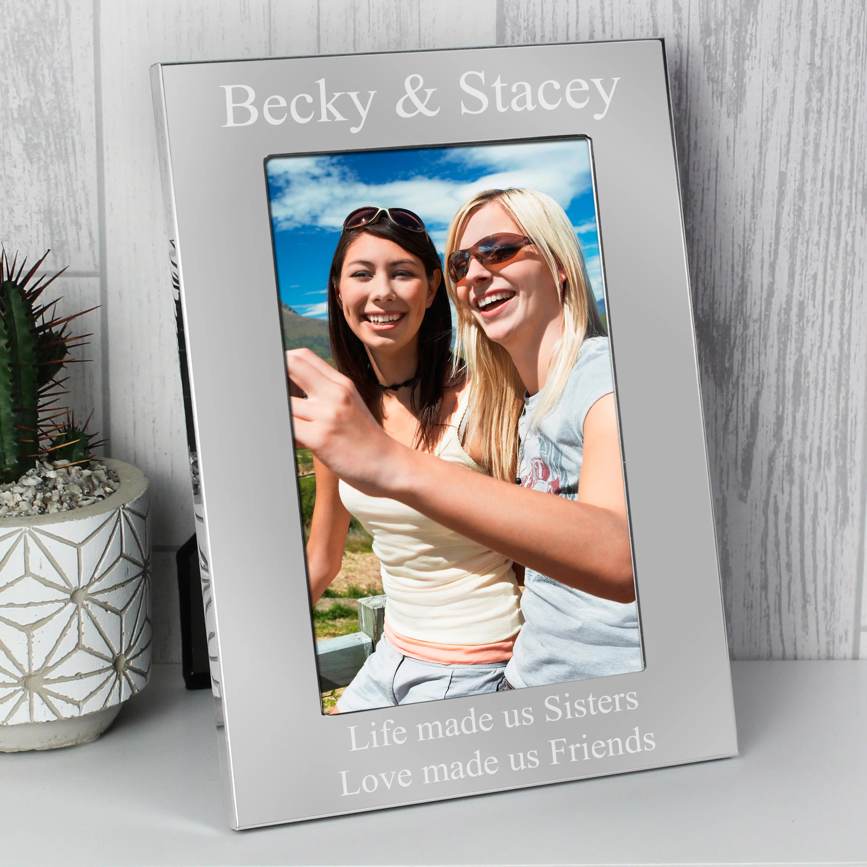 Personalised Potrait Silver 4x6 Photo Frame - Image 8
