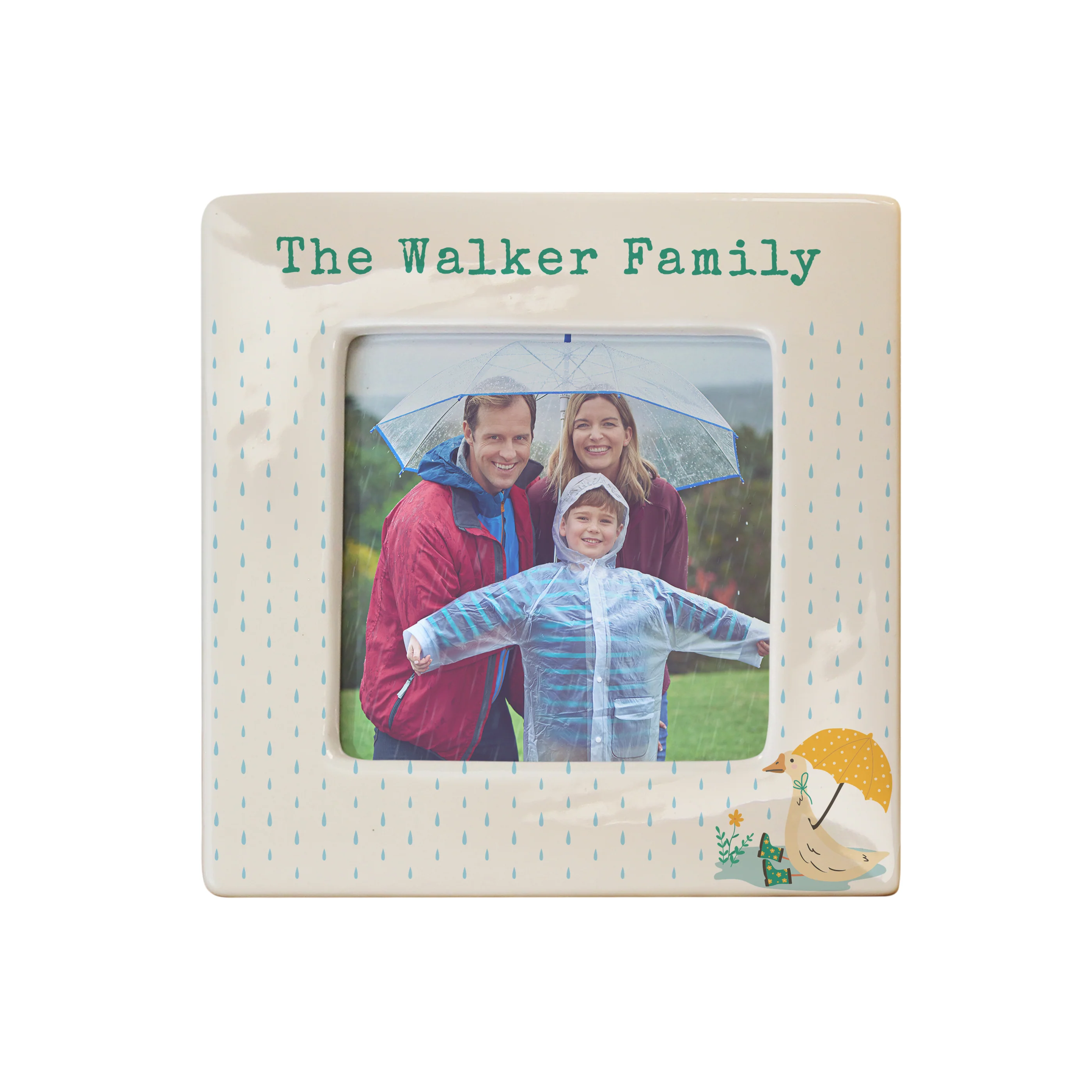 Personalised Puddle Duck Ceramic 4x4 Frame - Image 4