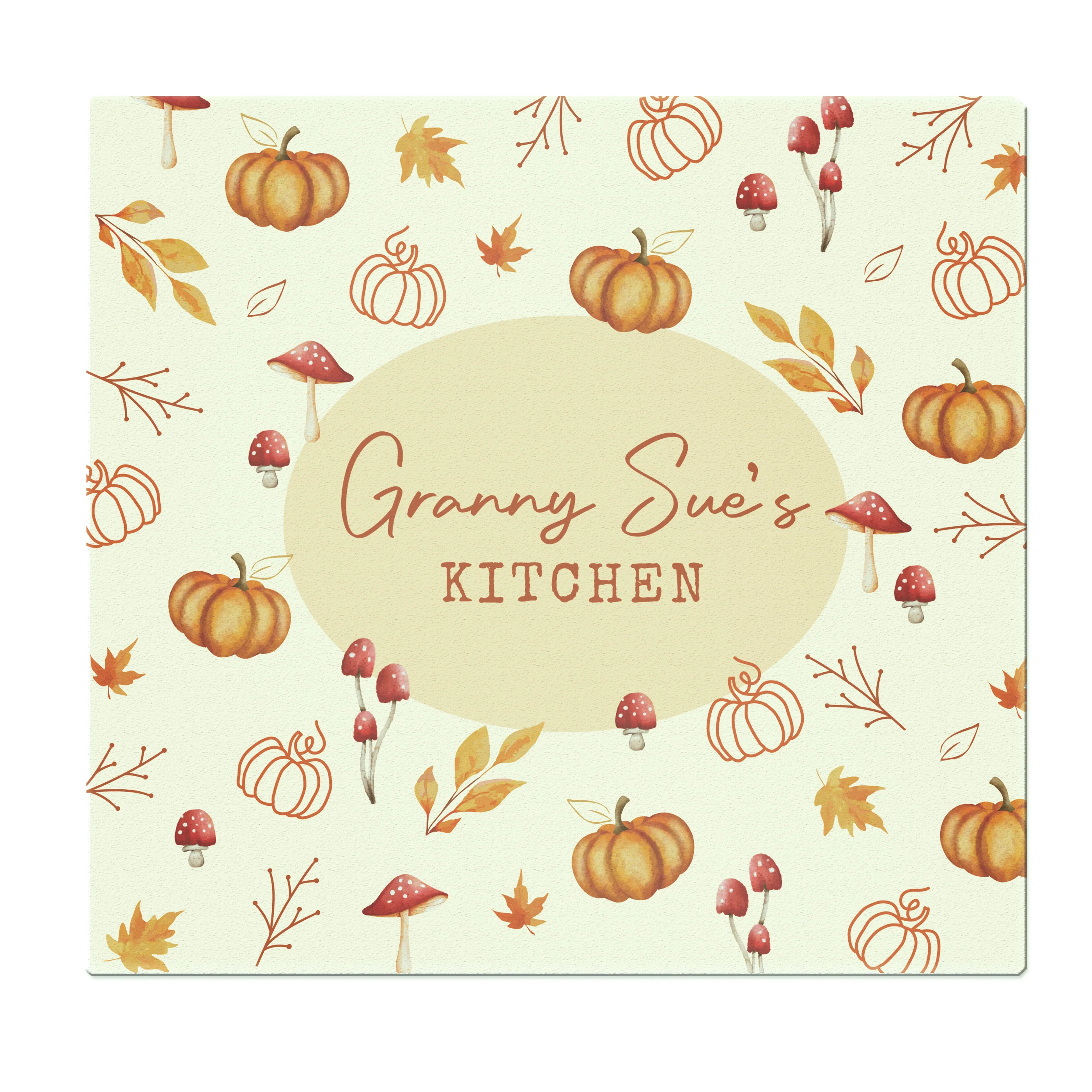Personalised Pumpkin Glass Chopping Board - Image 4
