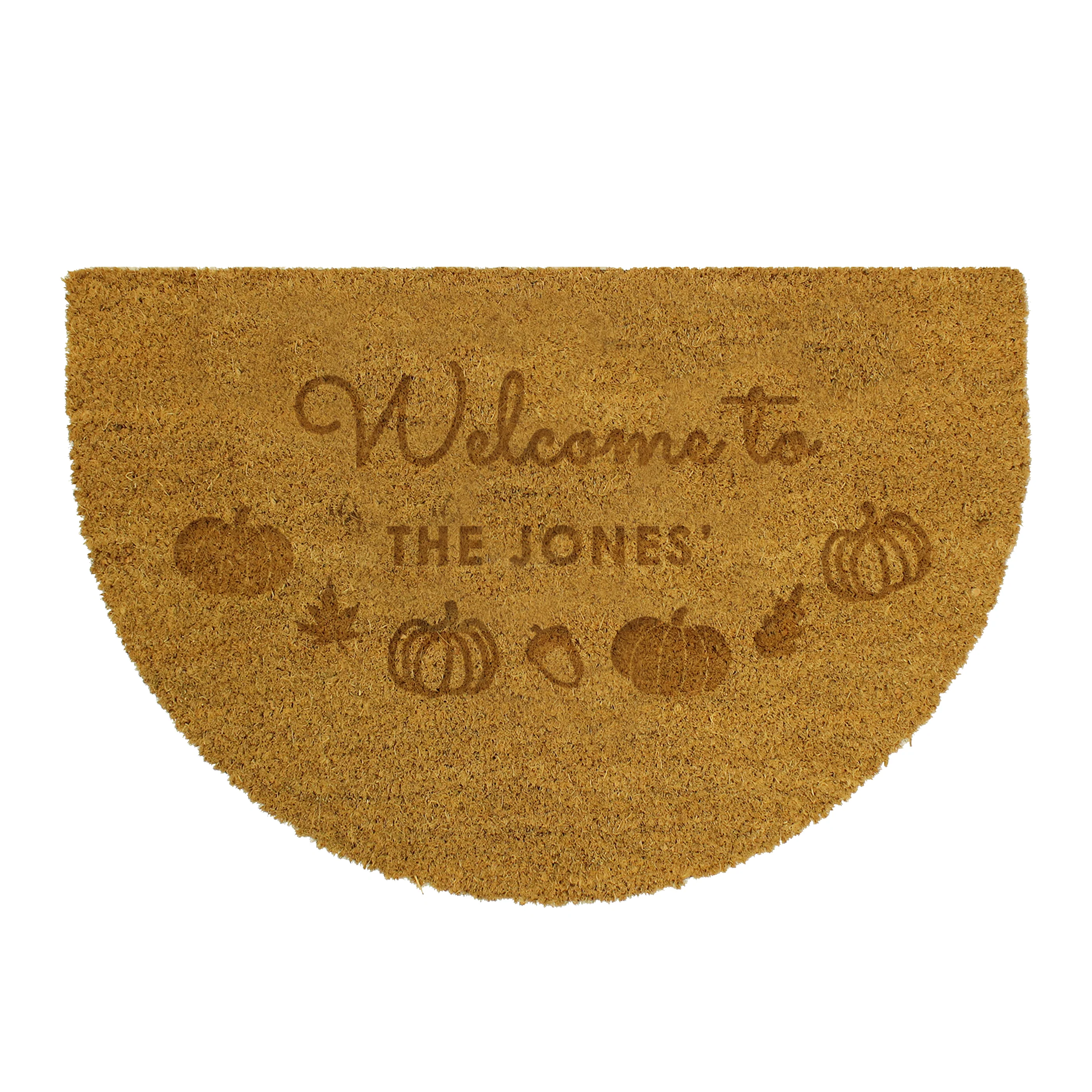 Personalised Pumpkin Half Moon Doormat - Image 4