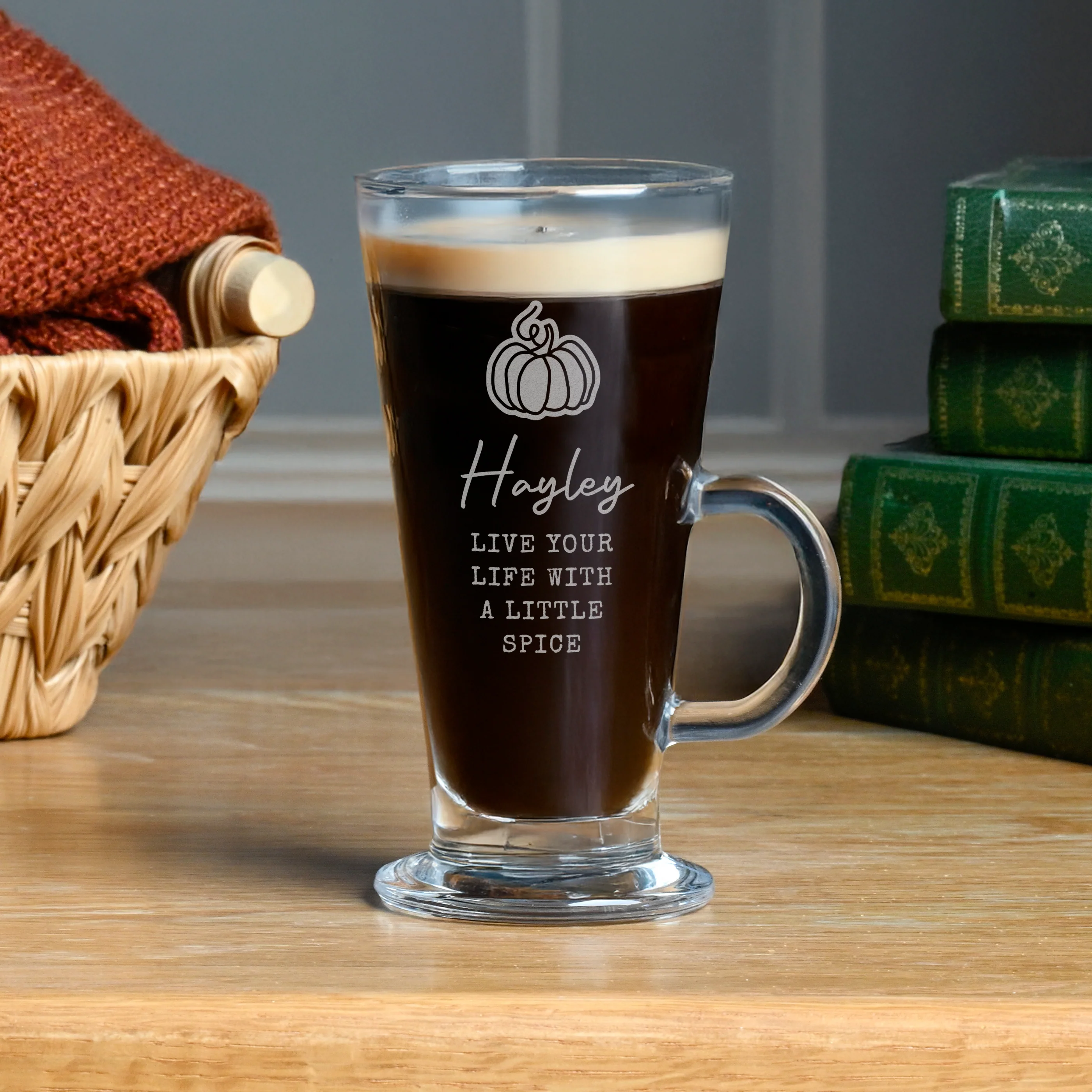 Personalised Pumpkin Latte Glass - Image 2