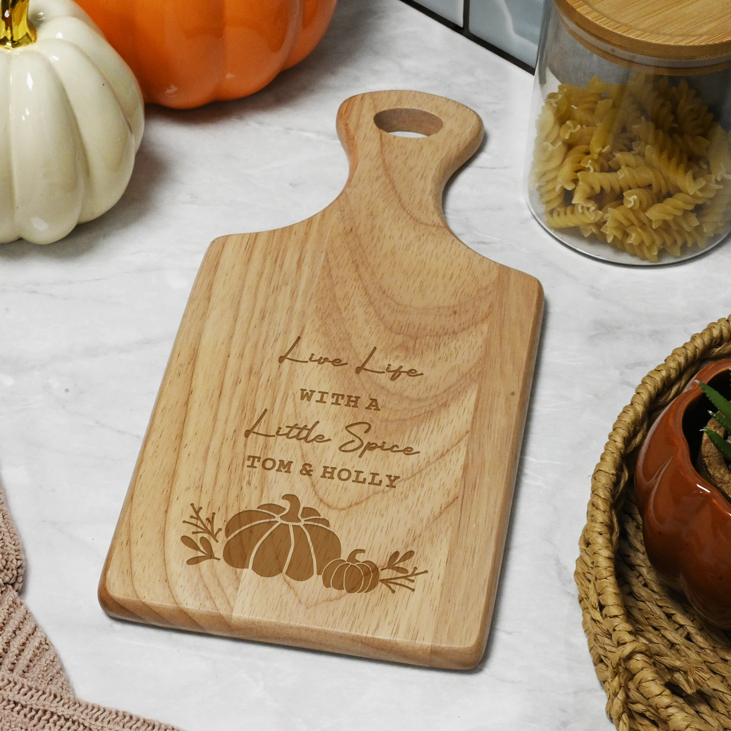 Personalised Pumpkin Paddle Chopping Board - Image 2