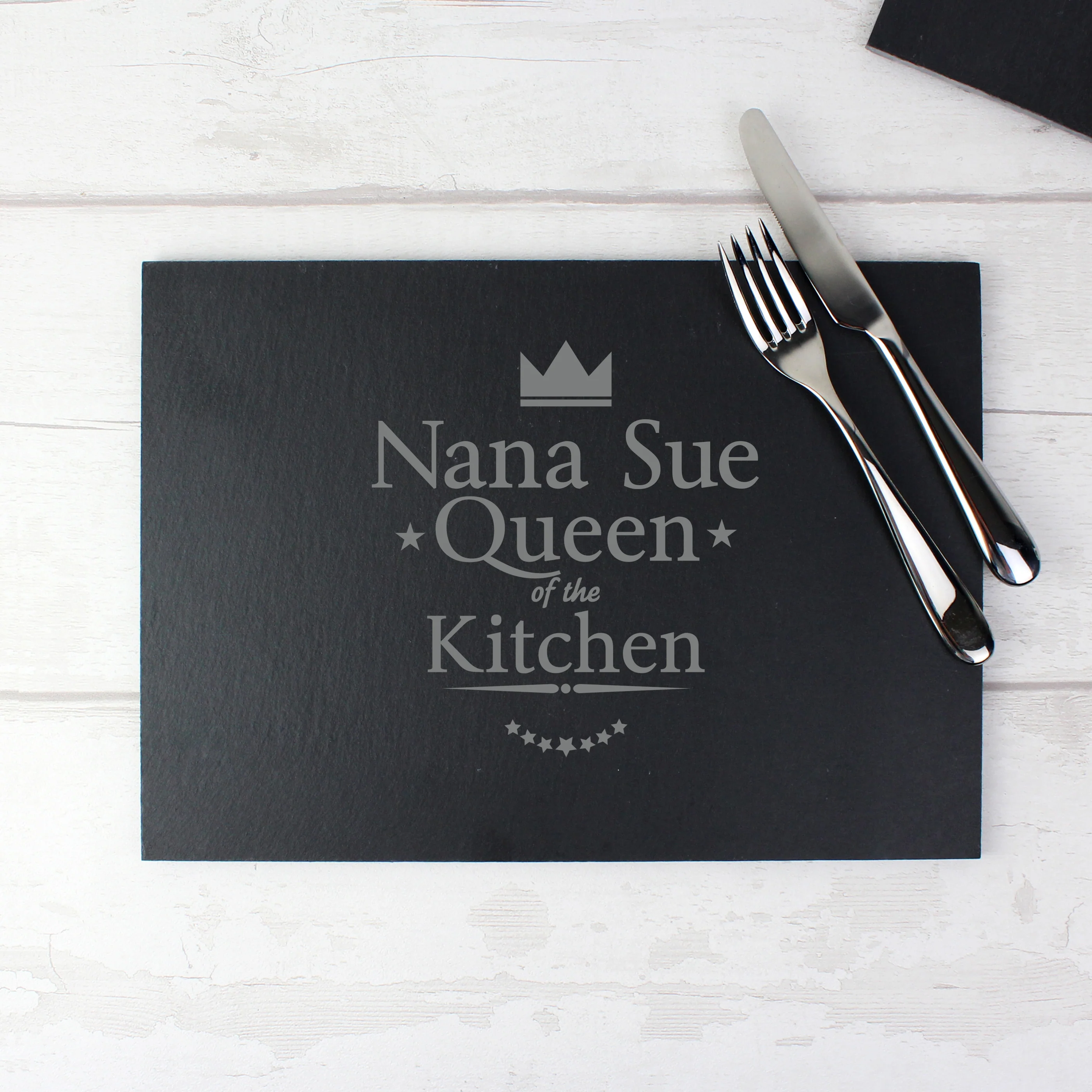 Personalised Queen of the Kitchen Slate Placemat - Image 3