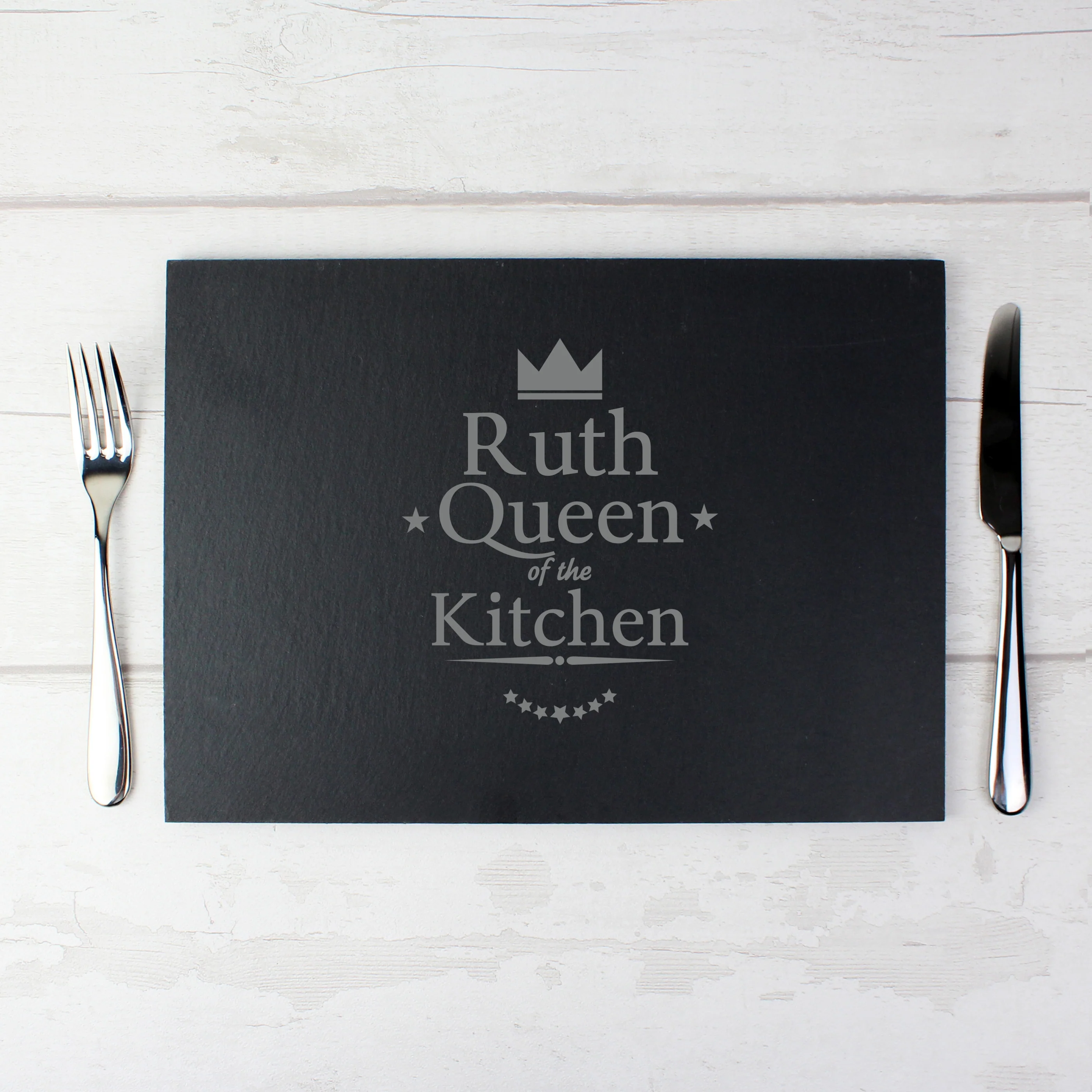 Personalised Queen of the Kitchen Slate Placemat - Image 5