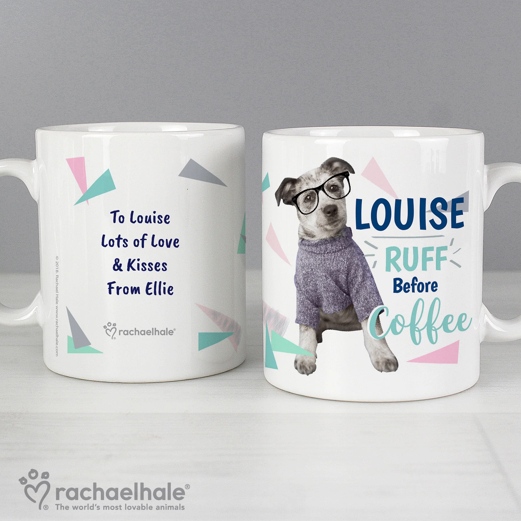 Personalised Rachael Hale 'Ruff Before Coffee' Dog Mug - Image 3