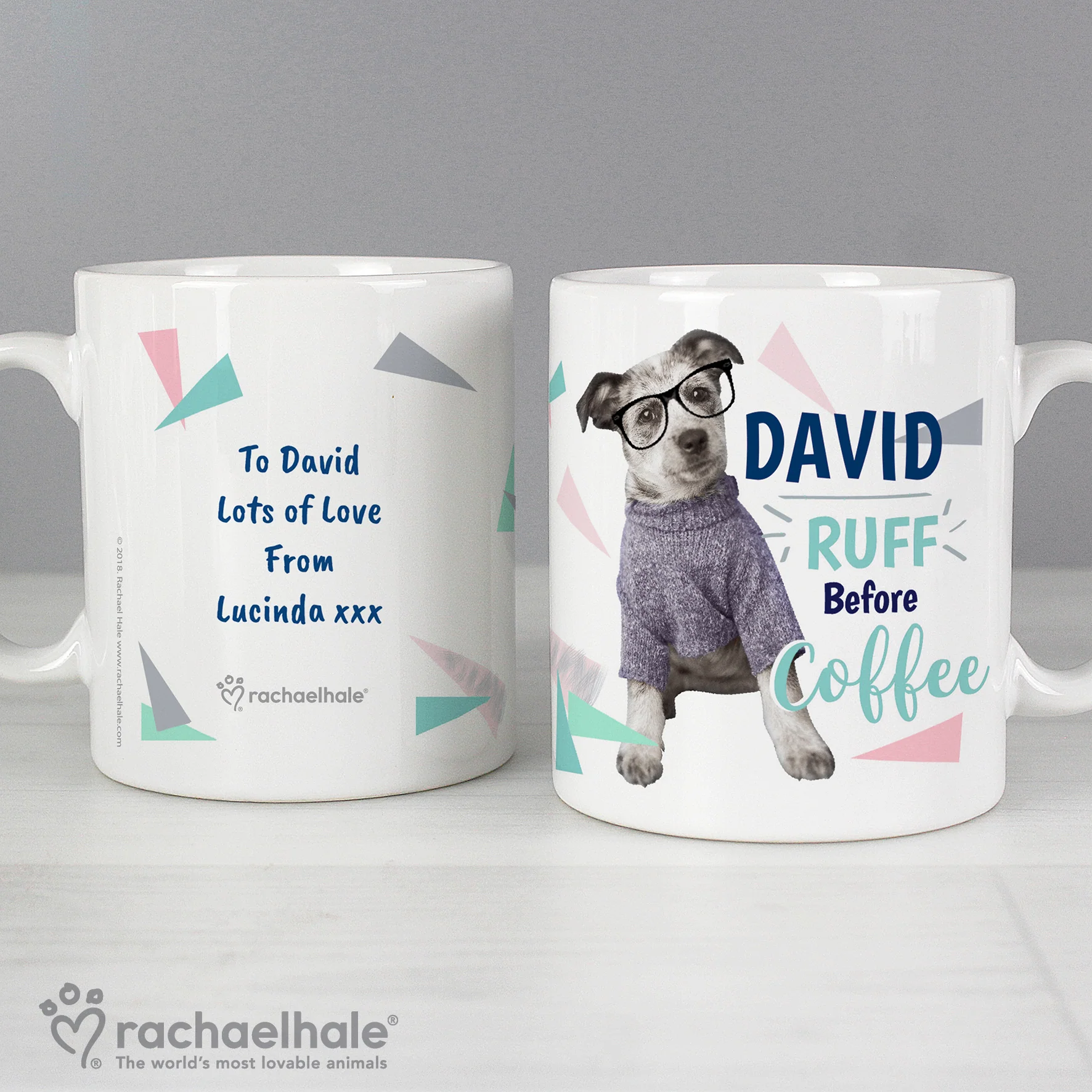 Personalised Rachael Hale 'Ruff Before Coffee' Dog Mug - Image 4