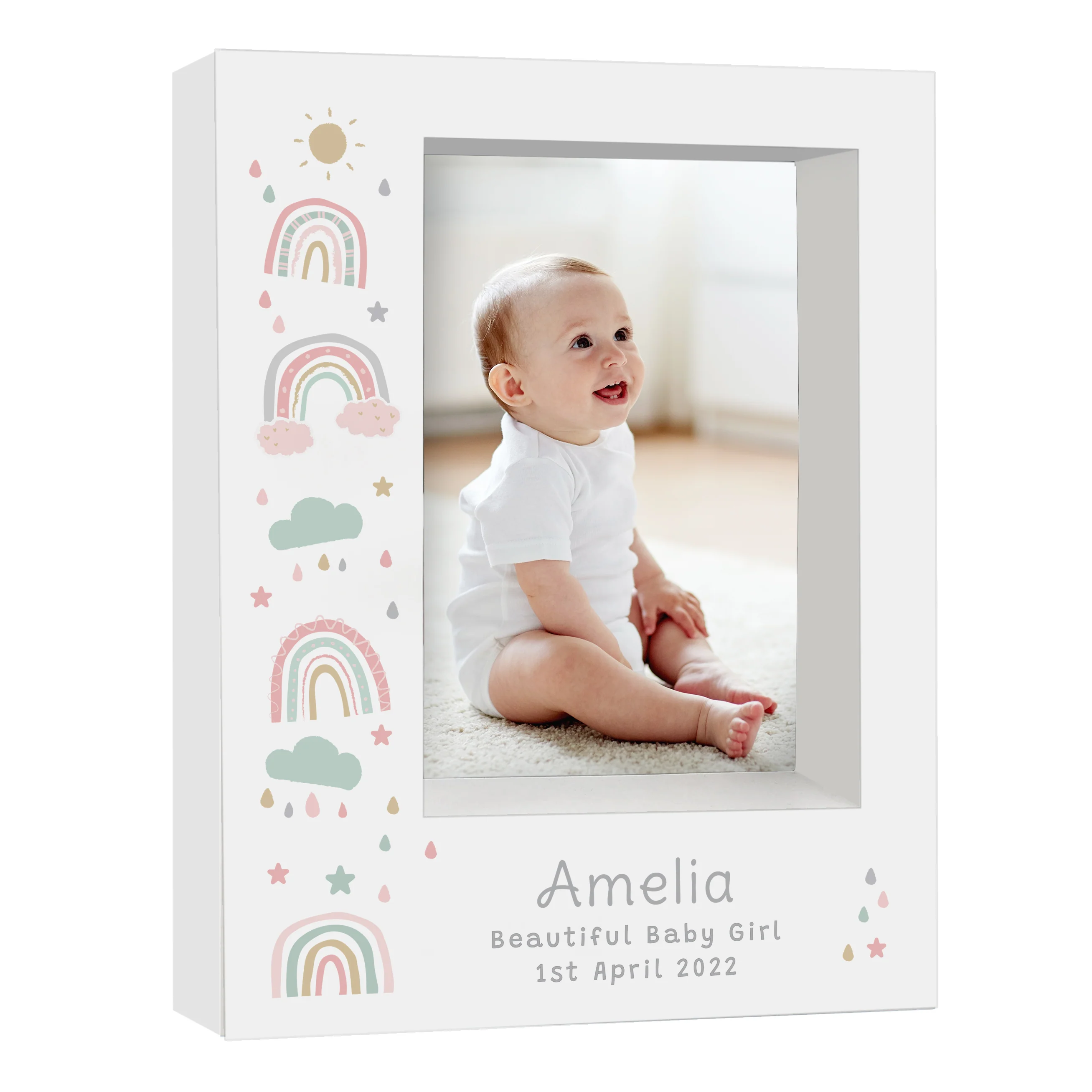 Personalised Rainbow 5x7 Box Photo Frame - Image 5