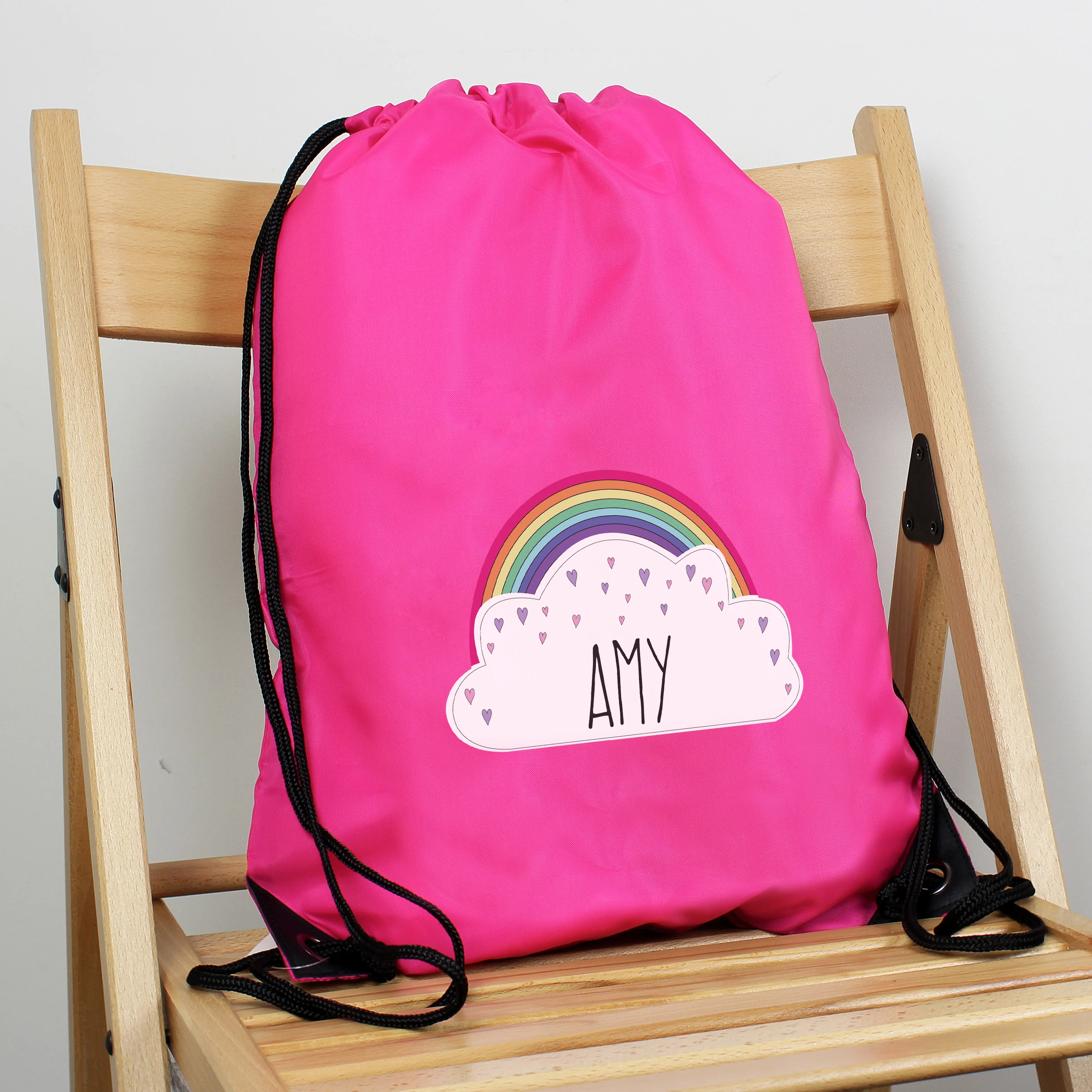 Personalised Rainbow Pink Kit Bag - Image 3