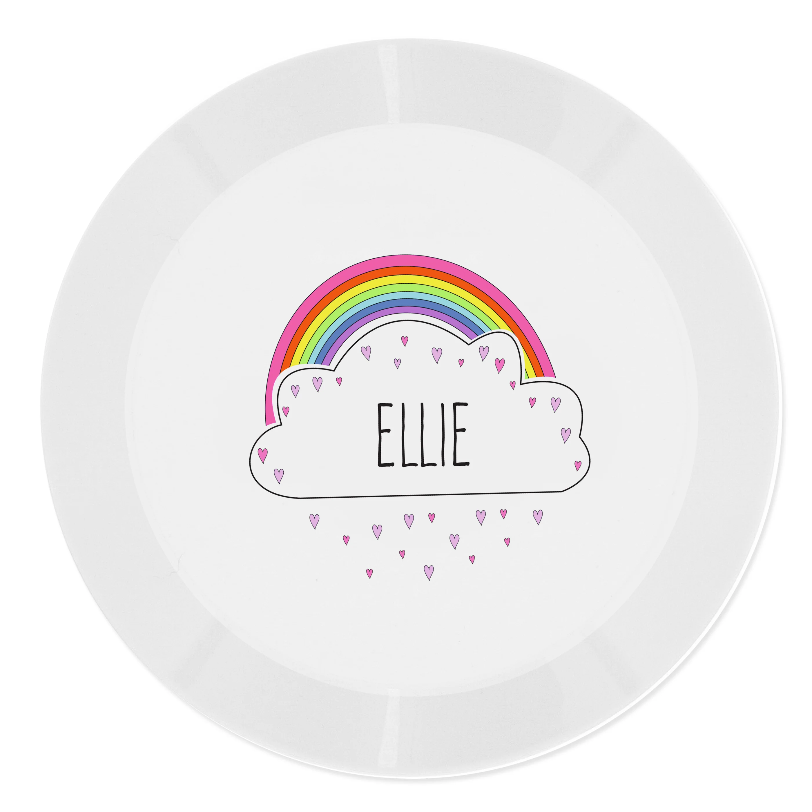 Personalised Rainbow Plastic Plate - Image 2