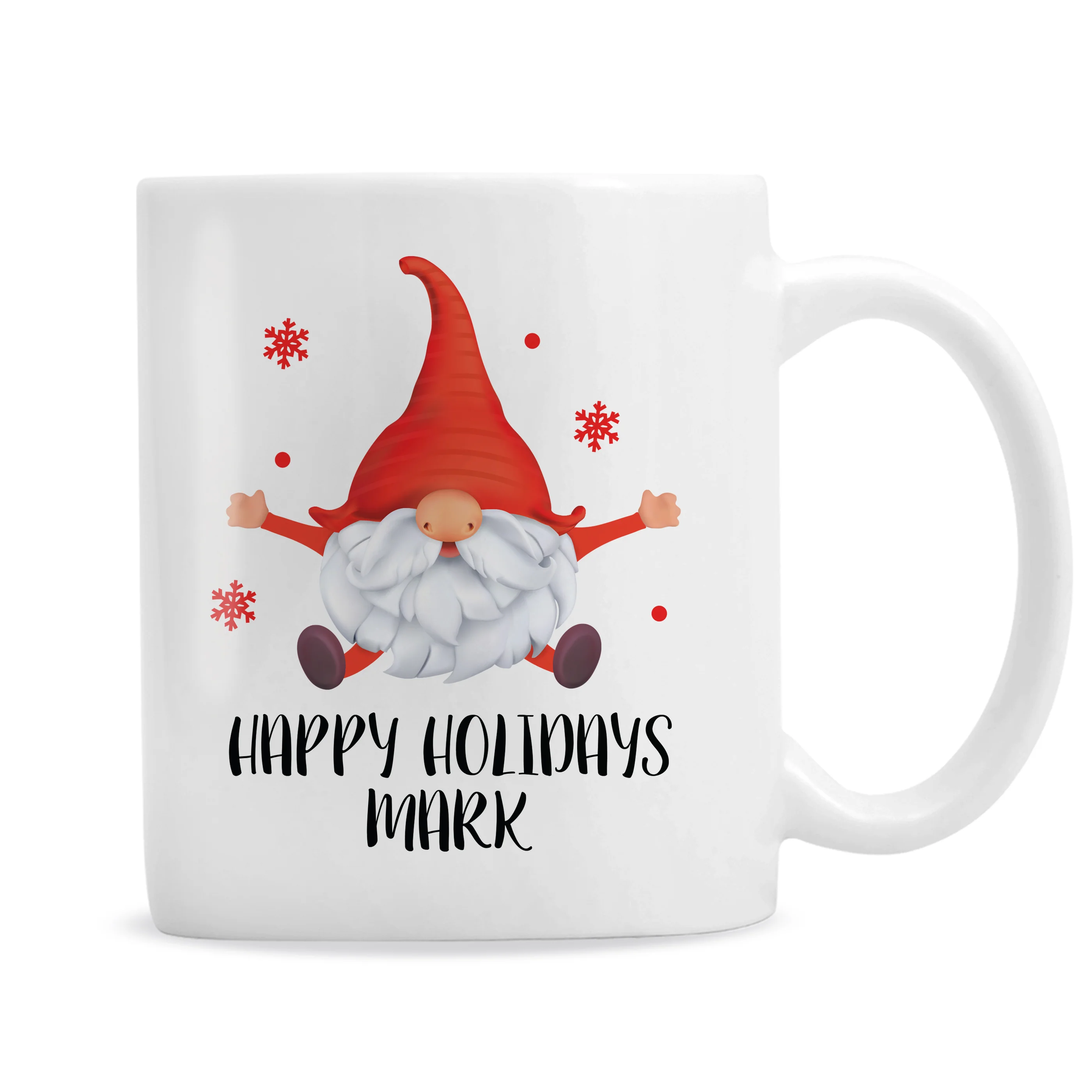 Personalised Red Gonk Christmas Mug - Image 5