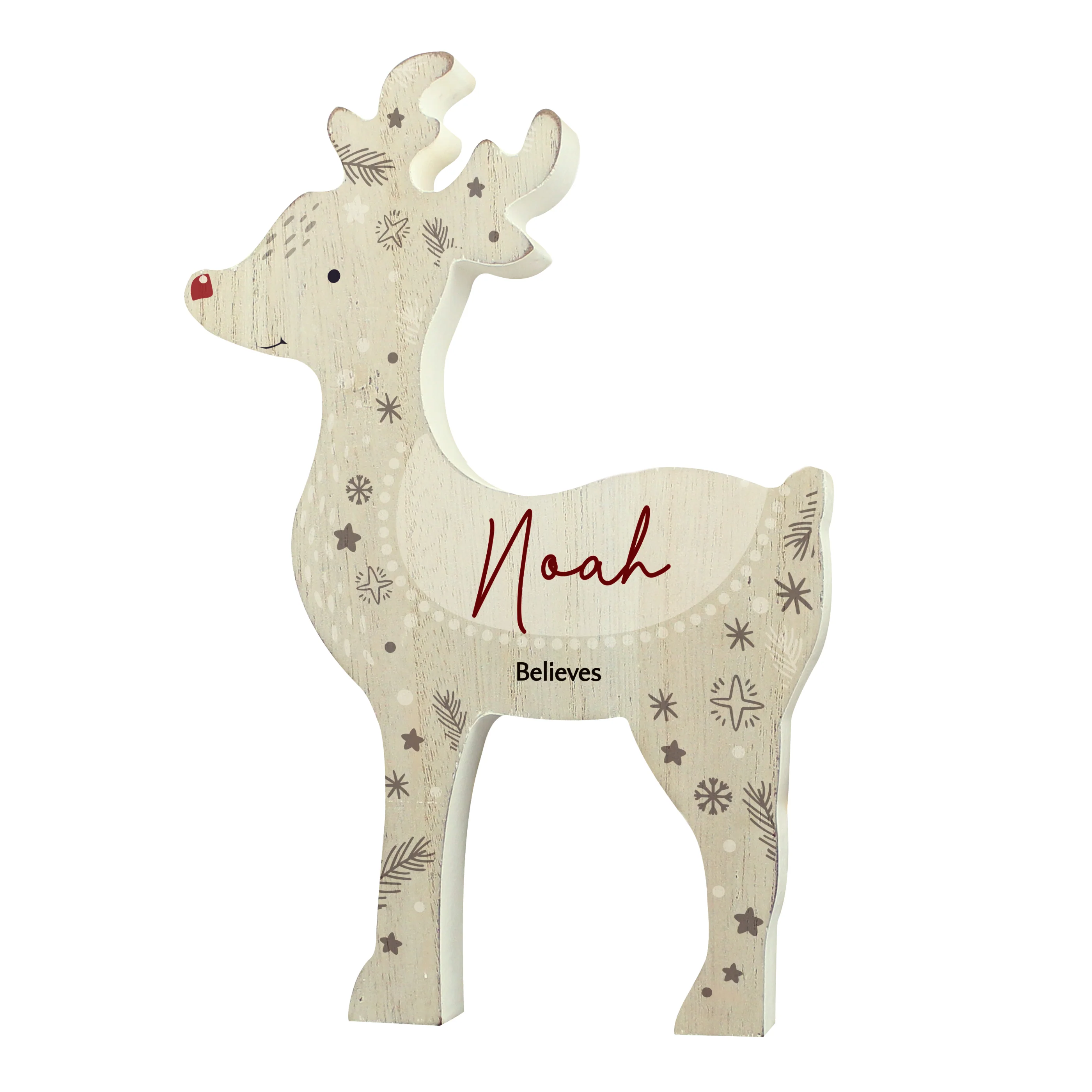 Personalised Red Nosed Reindeer Ornament