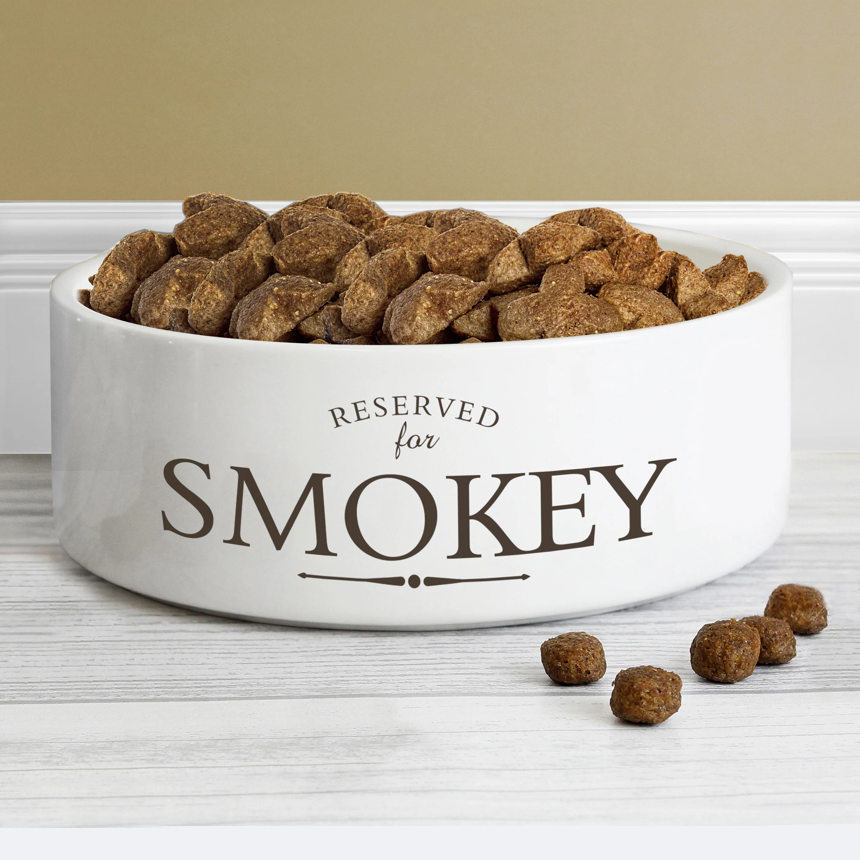 Personalised Reserved For 14cm Medium White Pet Bowl - Image 5