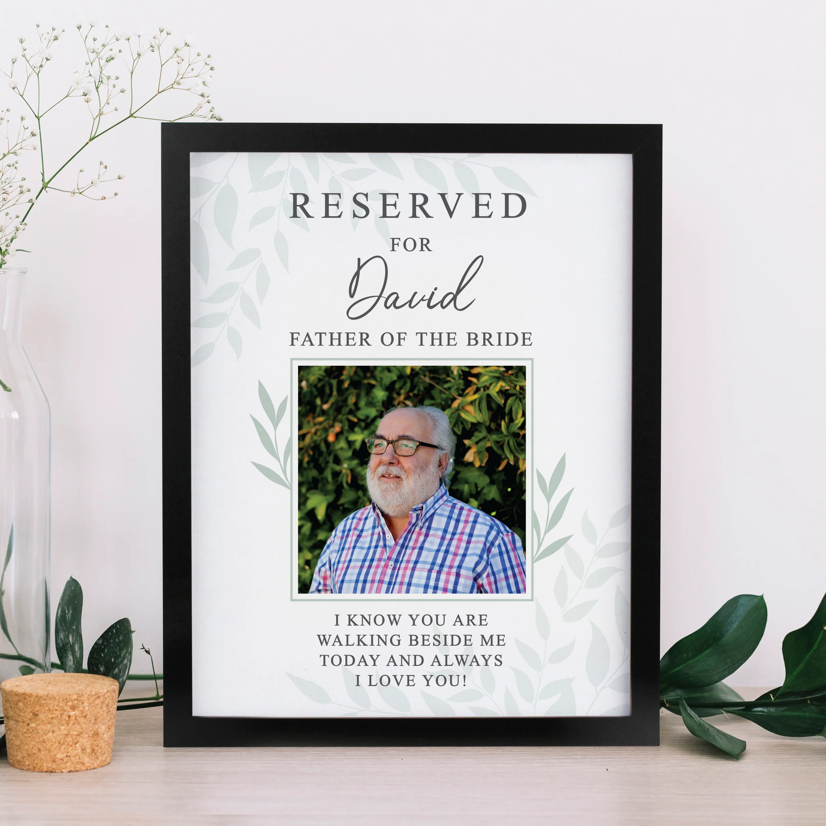 Personalised Reserved For Photo Upload Black Poster Frame - Image 2