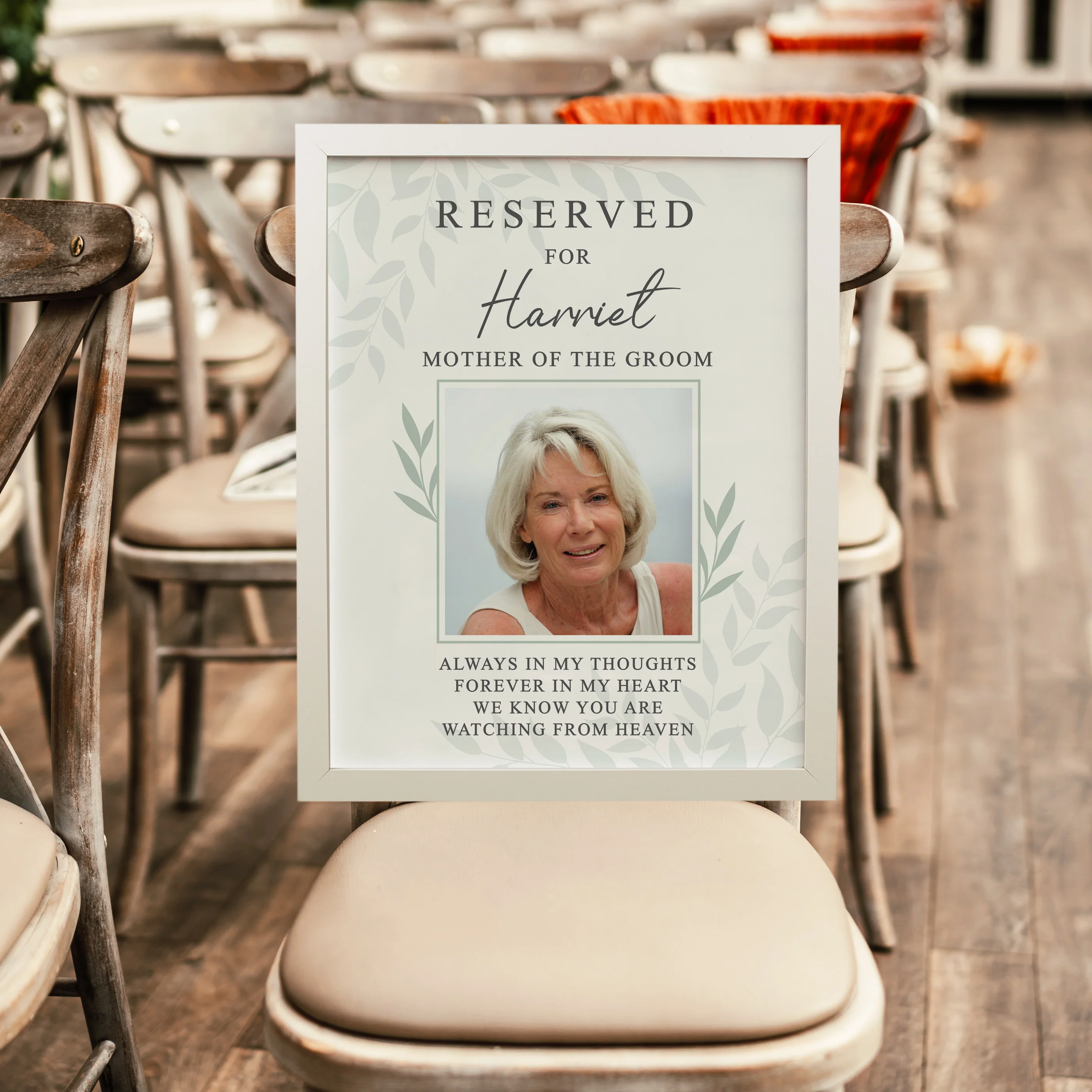 Personalised Reserved For Photo Upload White Poster Frame - Image 3