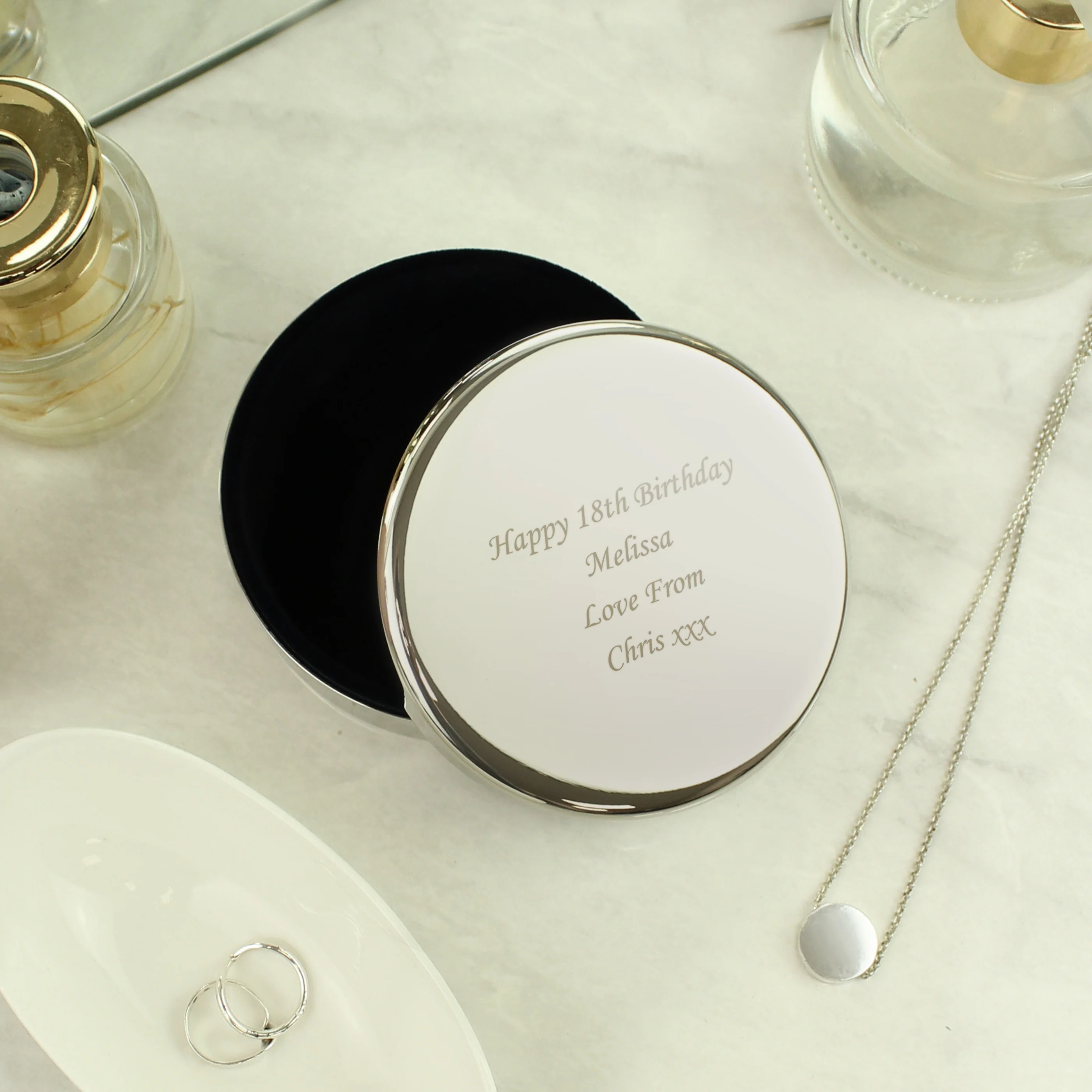Personalised Round Trinket Box - Image 4