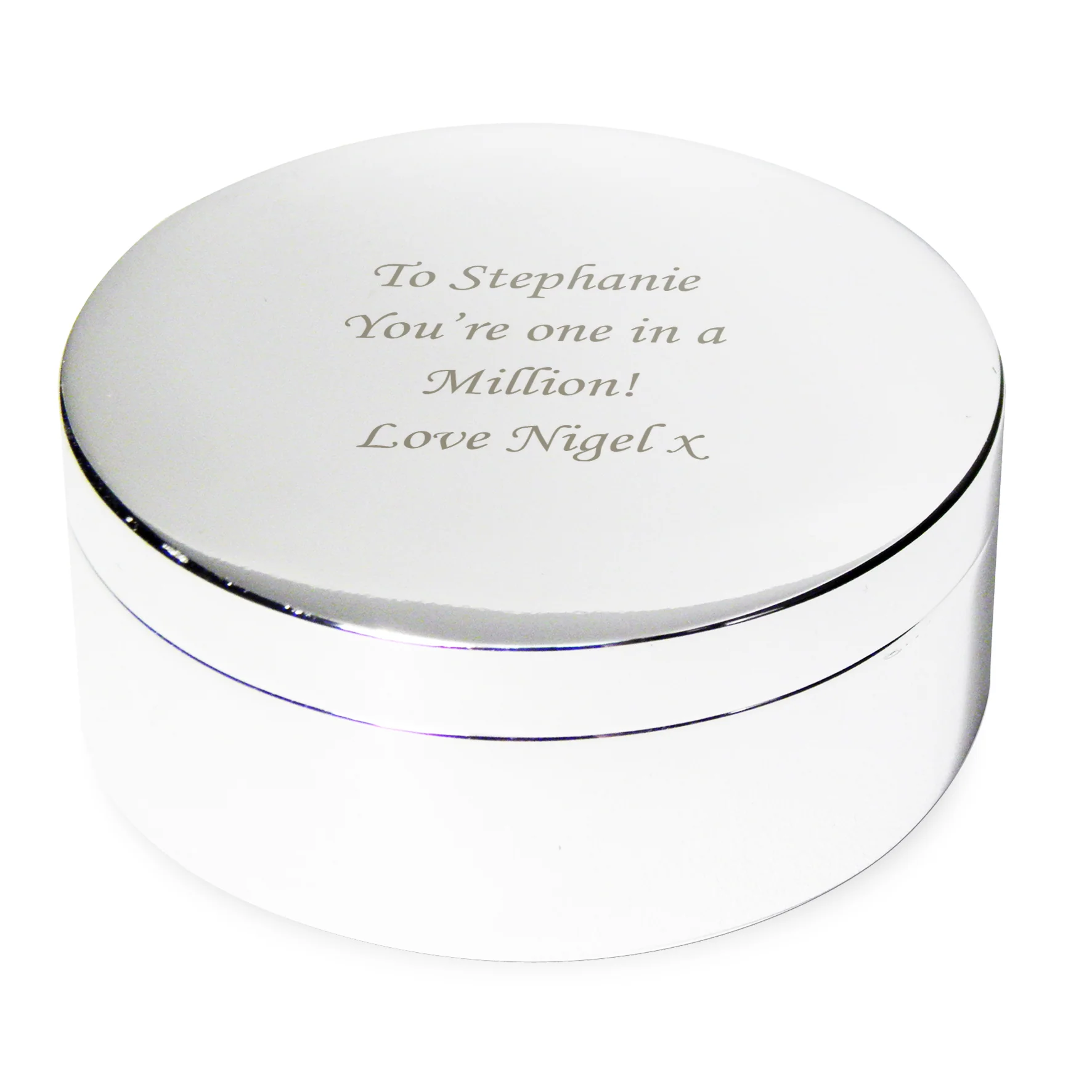 Personalised Round Trinket Box - Image 5