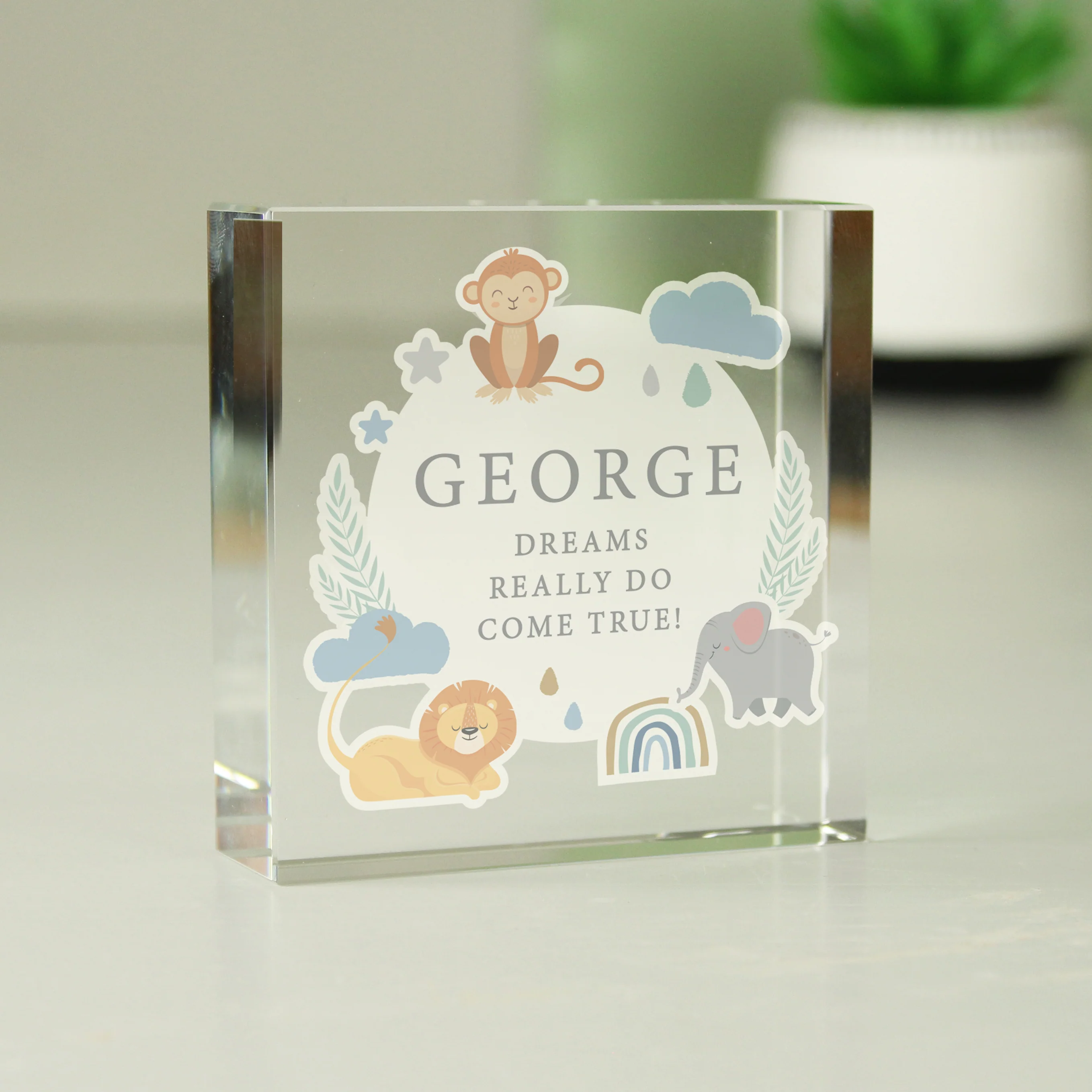 Personalised Safari Animals Crystal Token - Image 4