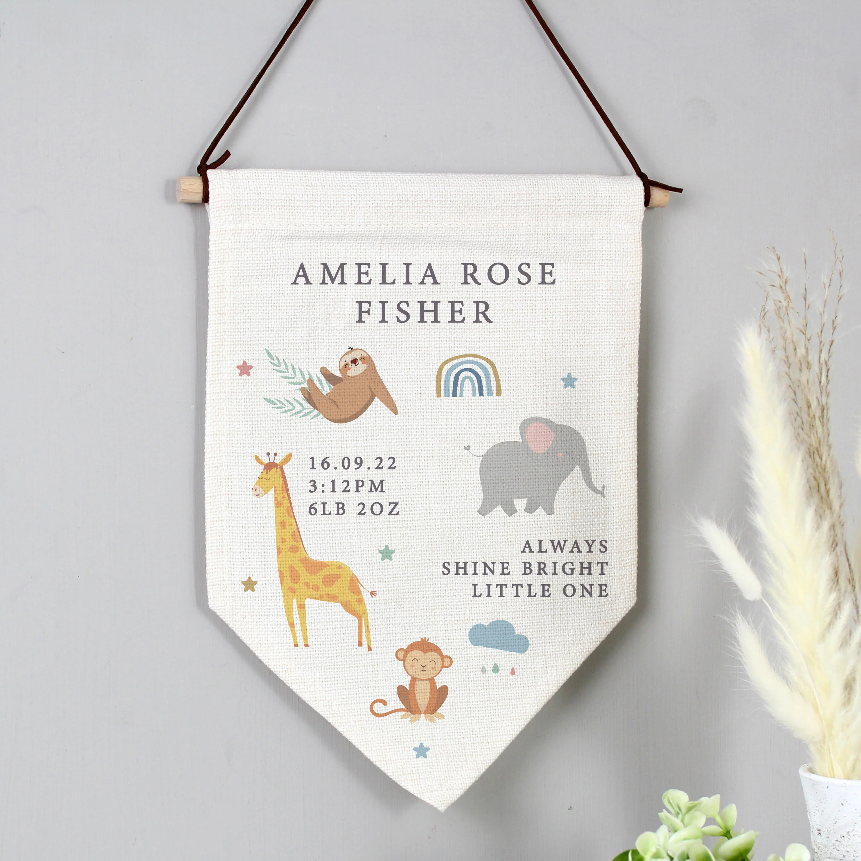 Personalised Safari Animals Hanging Banner - Image 2